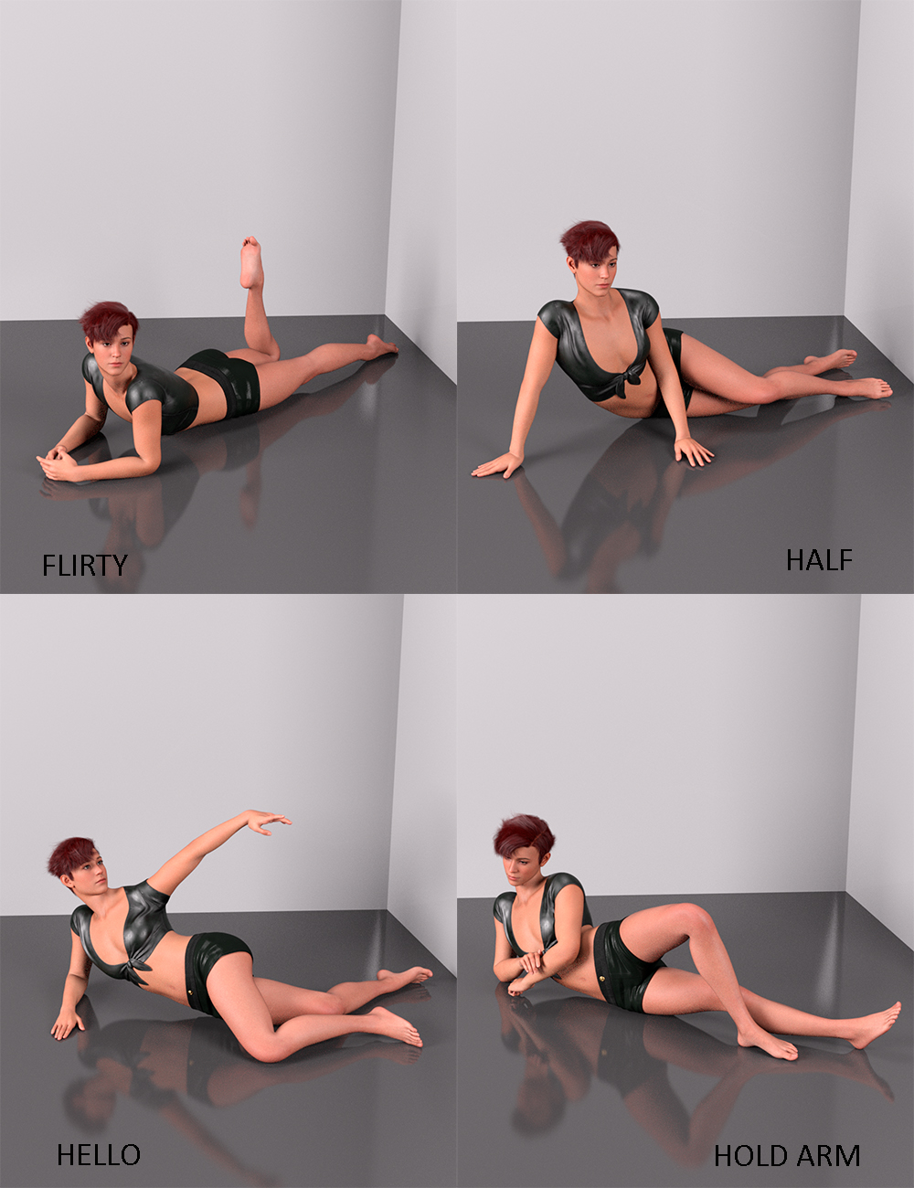 Idle Poses Lying for Genesis 9 Daz 3D