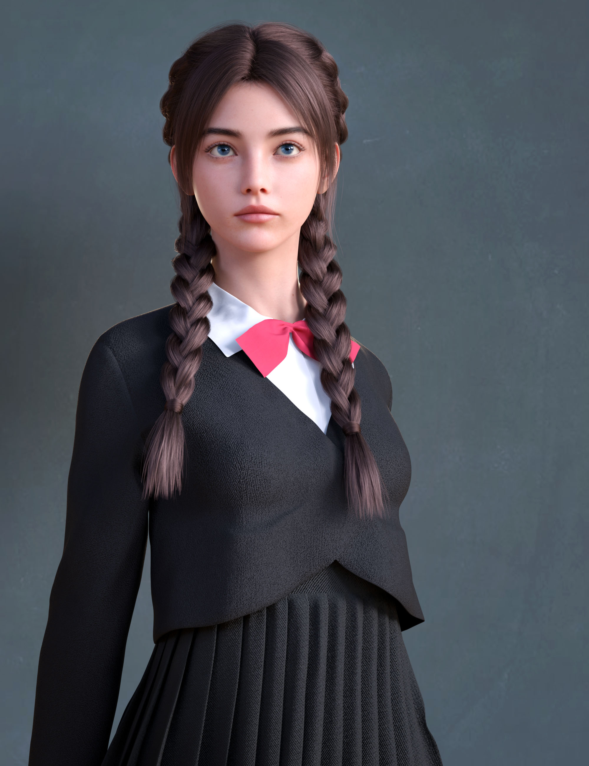  BS Dutch Braids Hair for Genesis 9 | Daz 3D