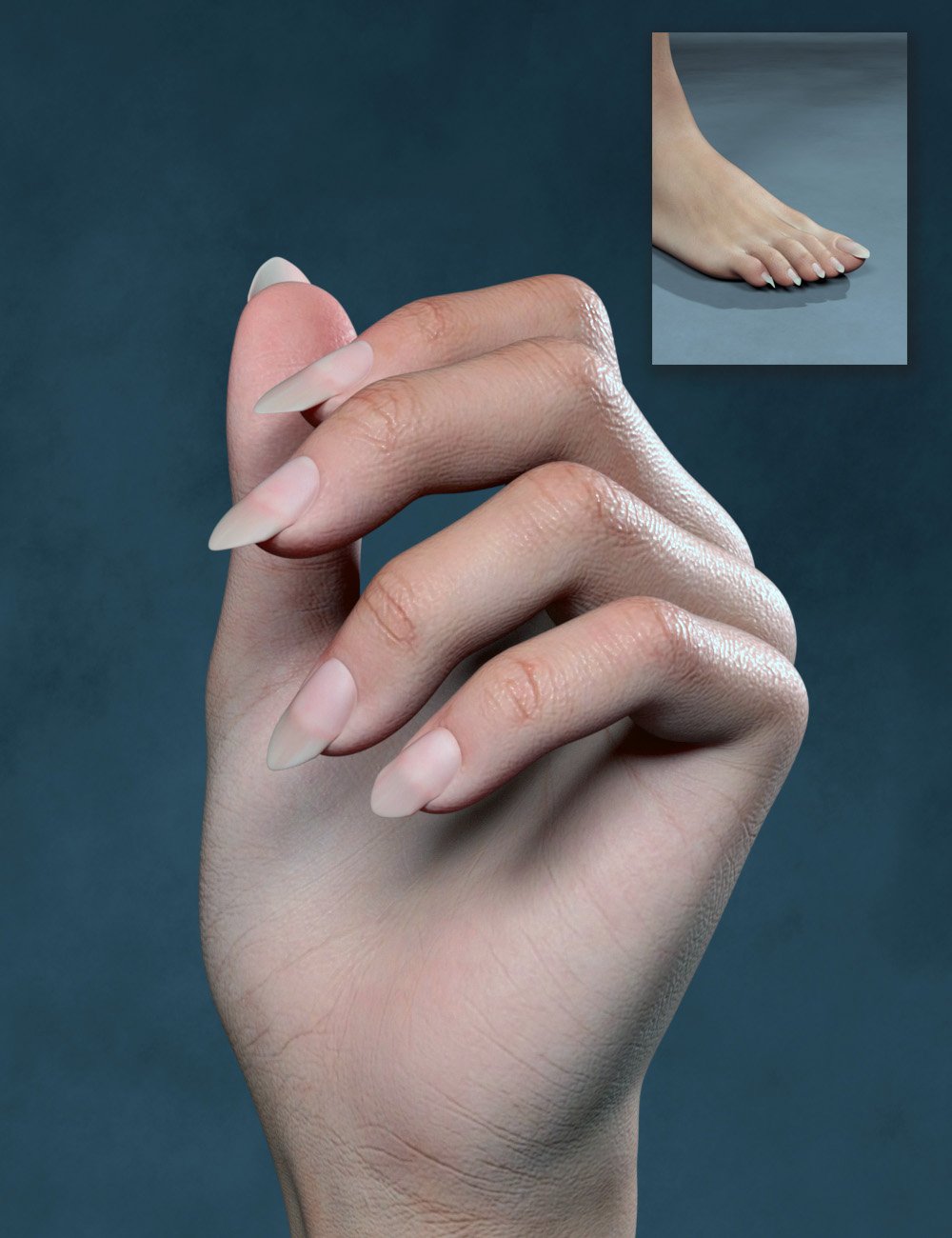 Easy Nails for Genesis 9 - Morphs and Merchant Resource by: SF-Design, 3D Models by Daz 3D