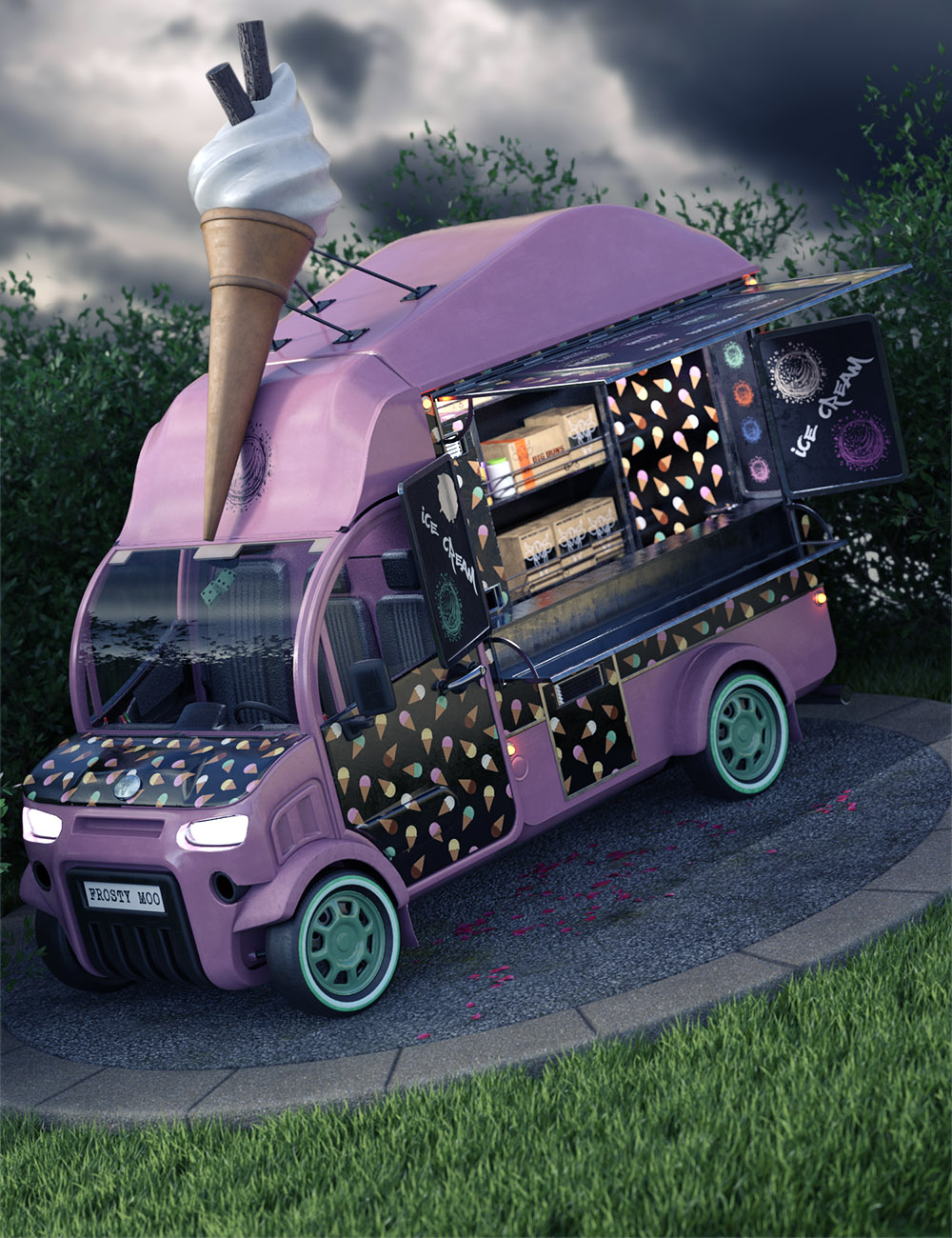 Catering Truck Ice Cream Expansion by: ForbiddenWhispersDavid Brinnen, 3D Models by Daz 3D