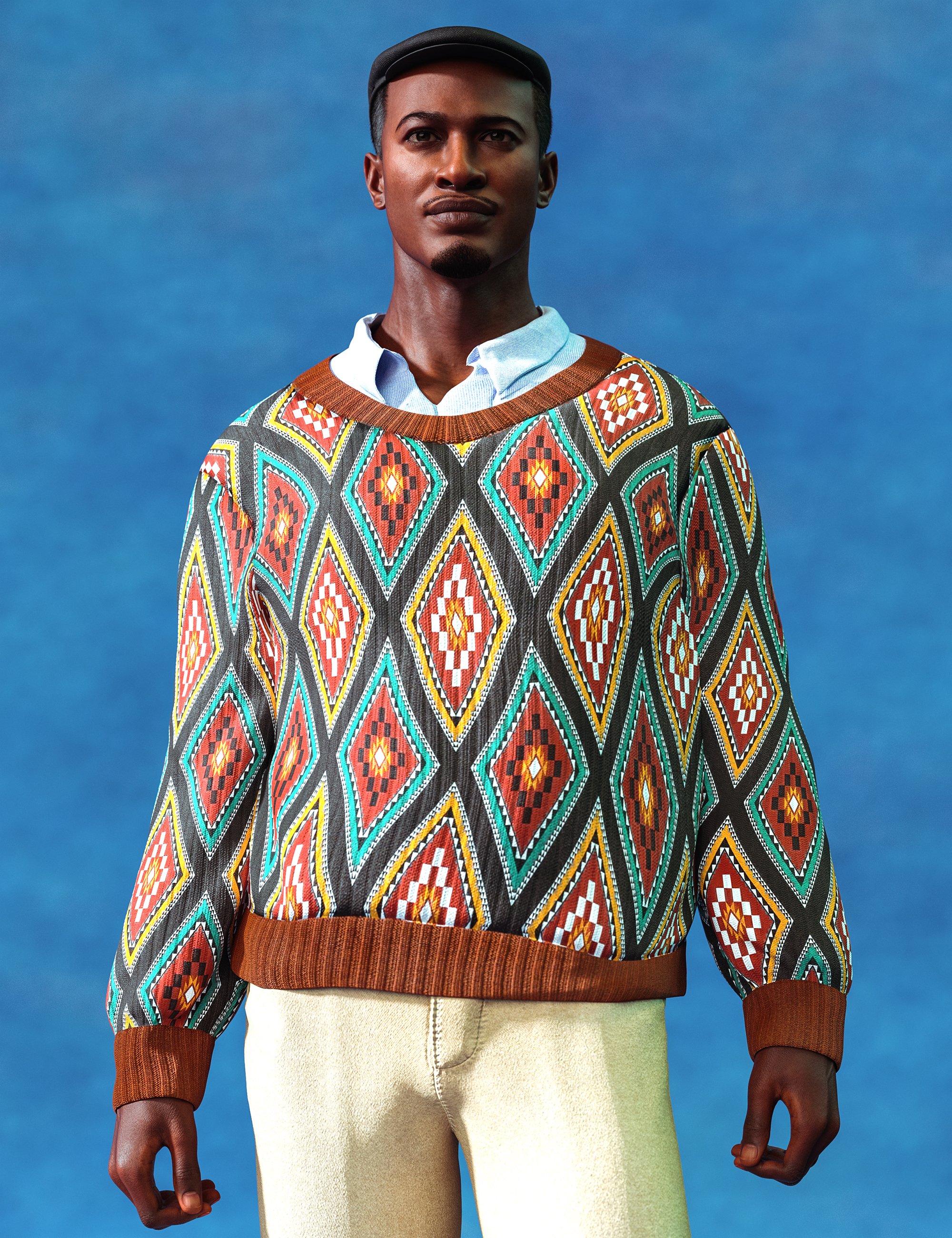 dForce BW Kwame Outfit For Genesis 9, 8, and 8.1 Male by: Beautyworks, 3D Models by Daz 3D