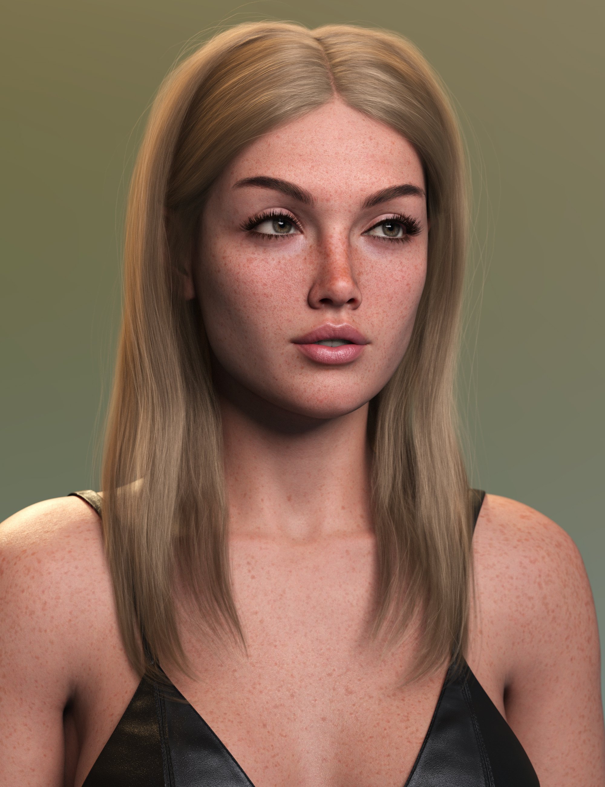 Face Free Long Style Hair for Genesis 9 | Daz 3D