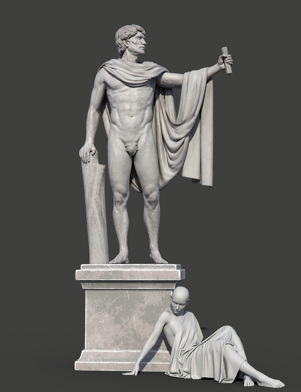 Hero Statue by: White Fang, 3D Models by Daz 3D