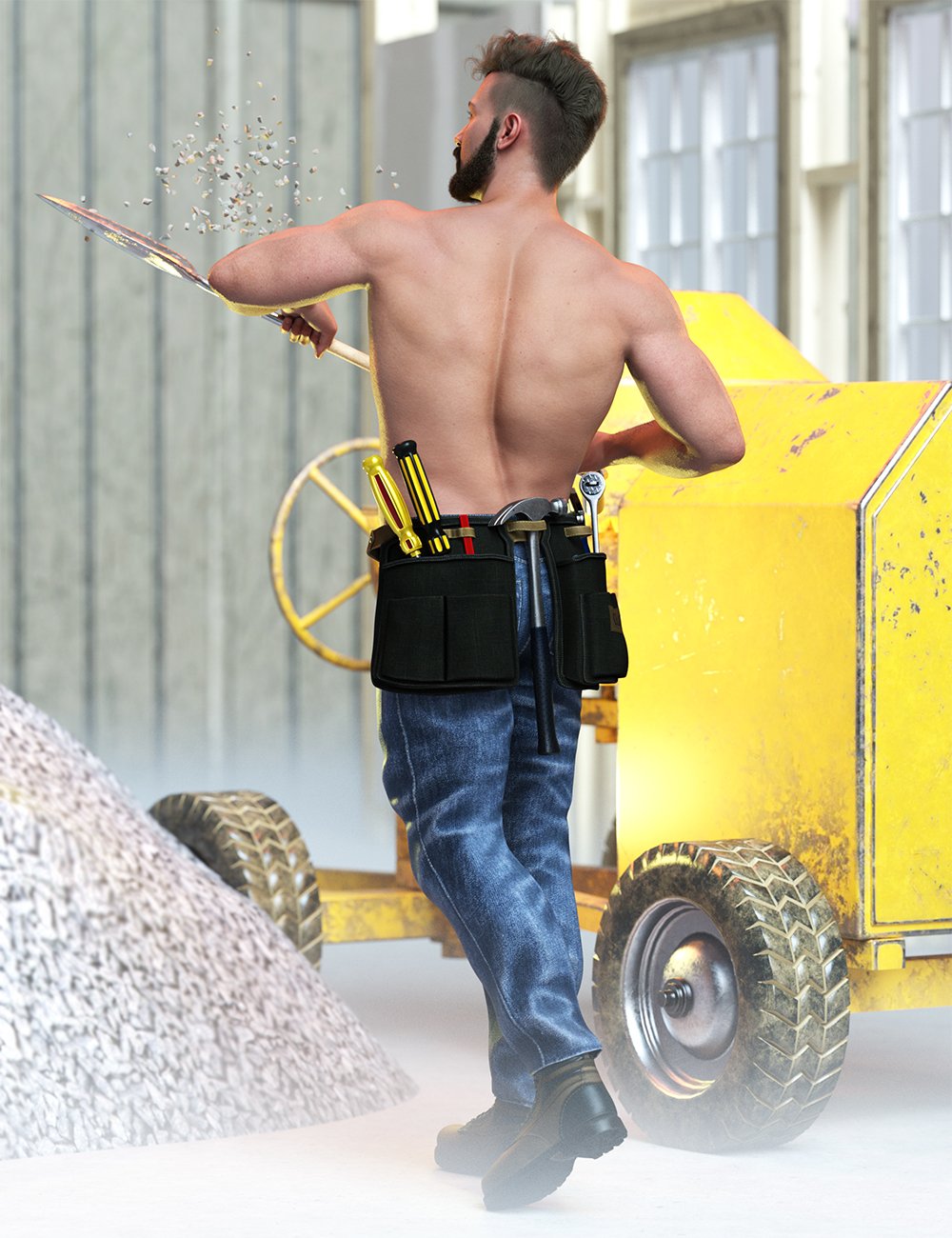 Tool Man Poses for Genesis 9 Masculine Daz 3D
