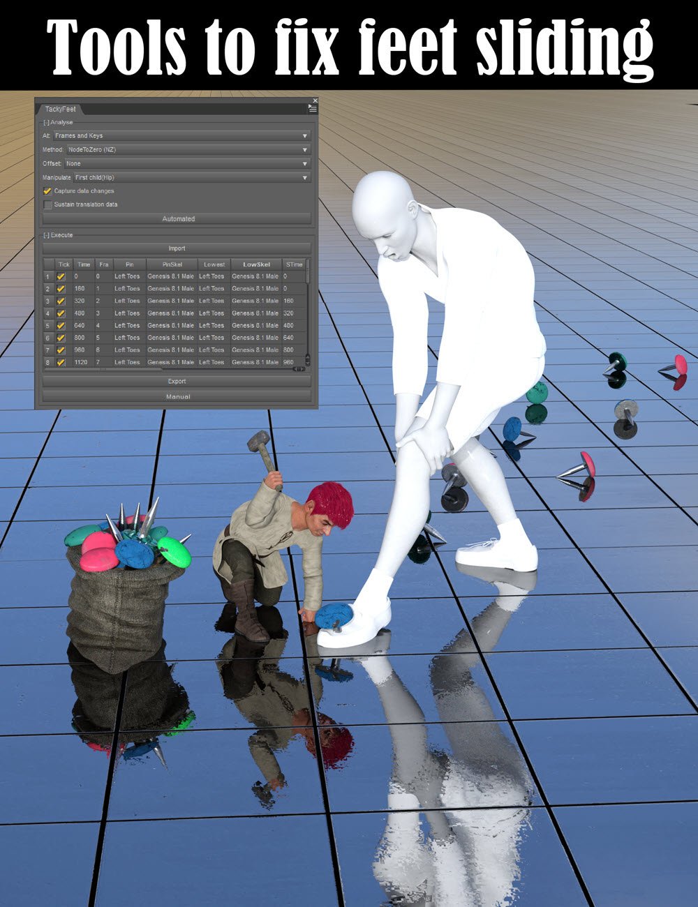 TackyFeet Plugin by: surreal, 3D Models by Daz 3D