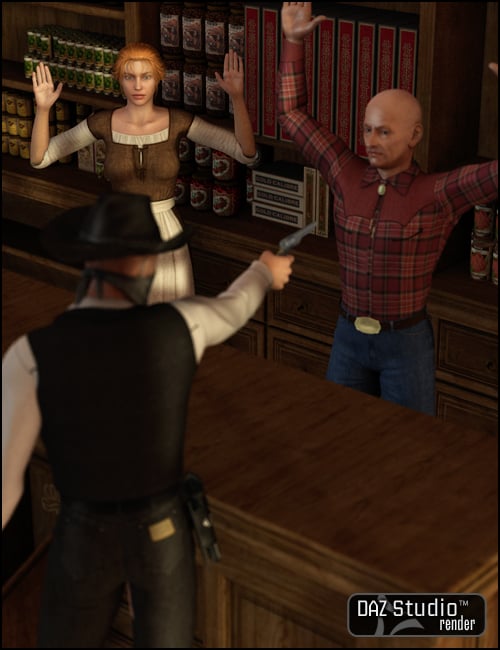 Old West Mercantile Interior Poses by: Digiport, 3D Models by Daz 3D