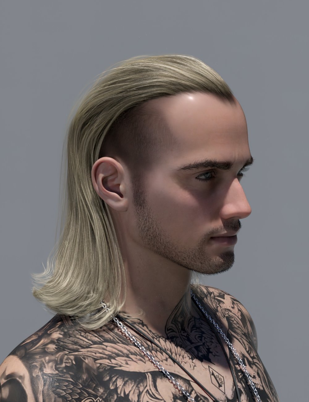 Jeremy Long Hair for Genesis 9, 8 and 8.1 Male by: Neftis3D, 3D Models by Daz 3D