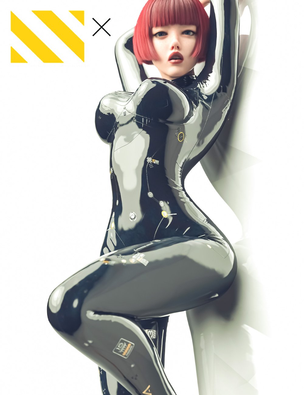 PU Nanosuit for Genesis 9, Genesis 8.1 and 8 Females by: PAMAWO, 3D Models by Daz 3D