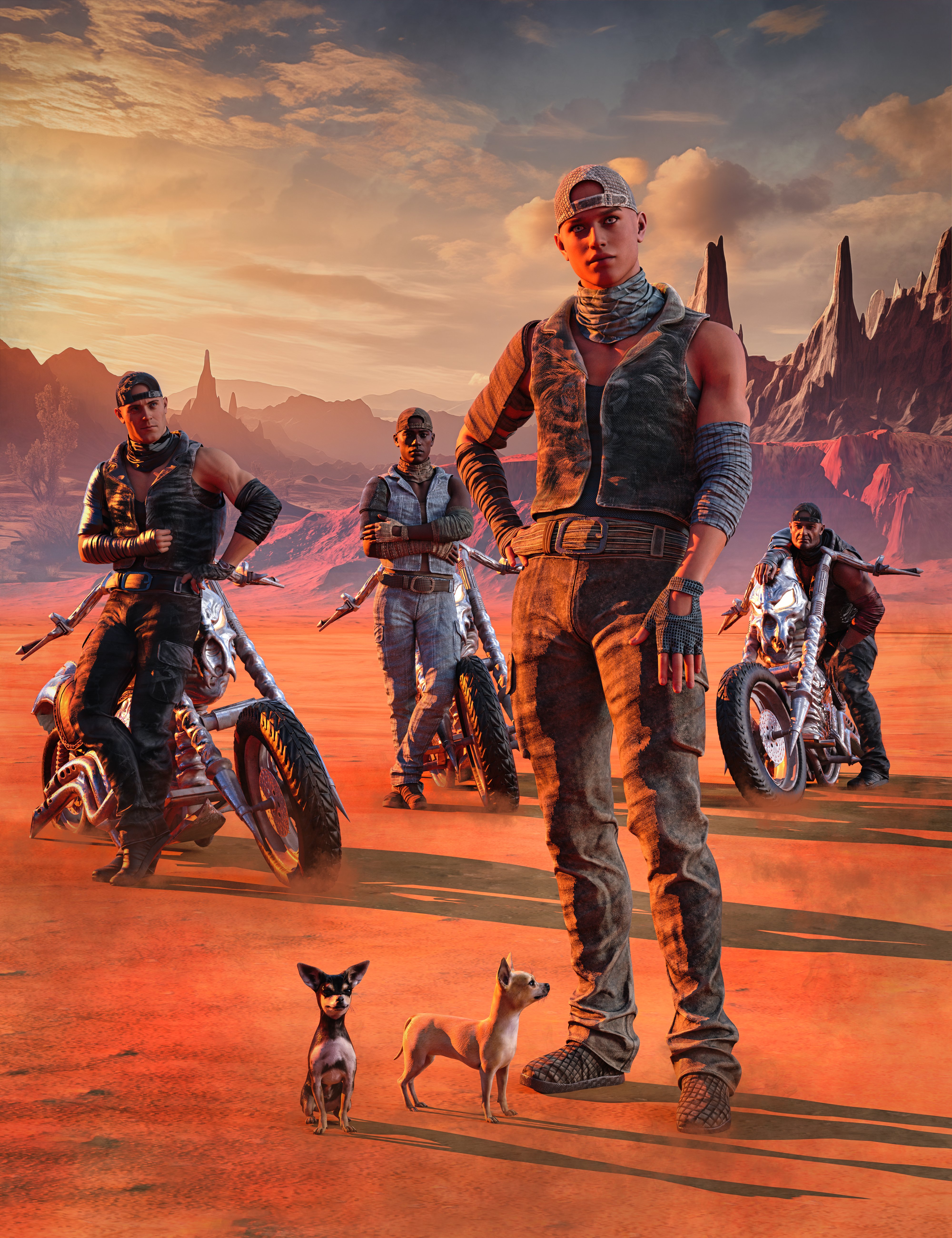 Desert Driver Sci-Fi Outfit Textures by: Lyone, 3D Models by Daz 3D