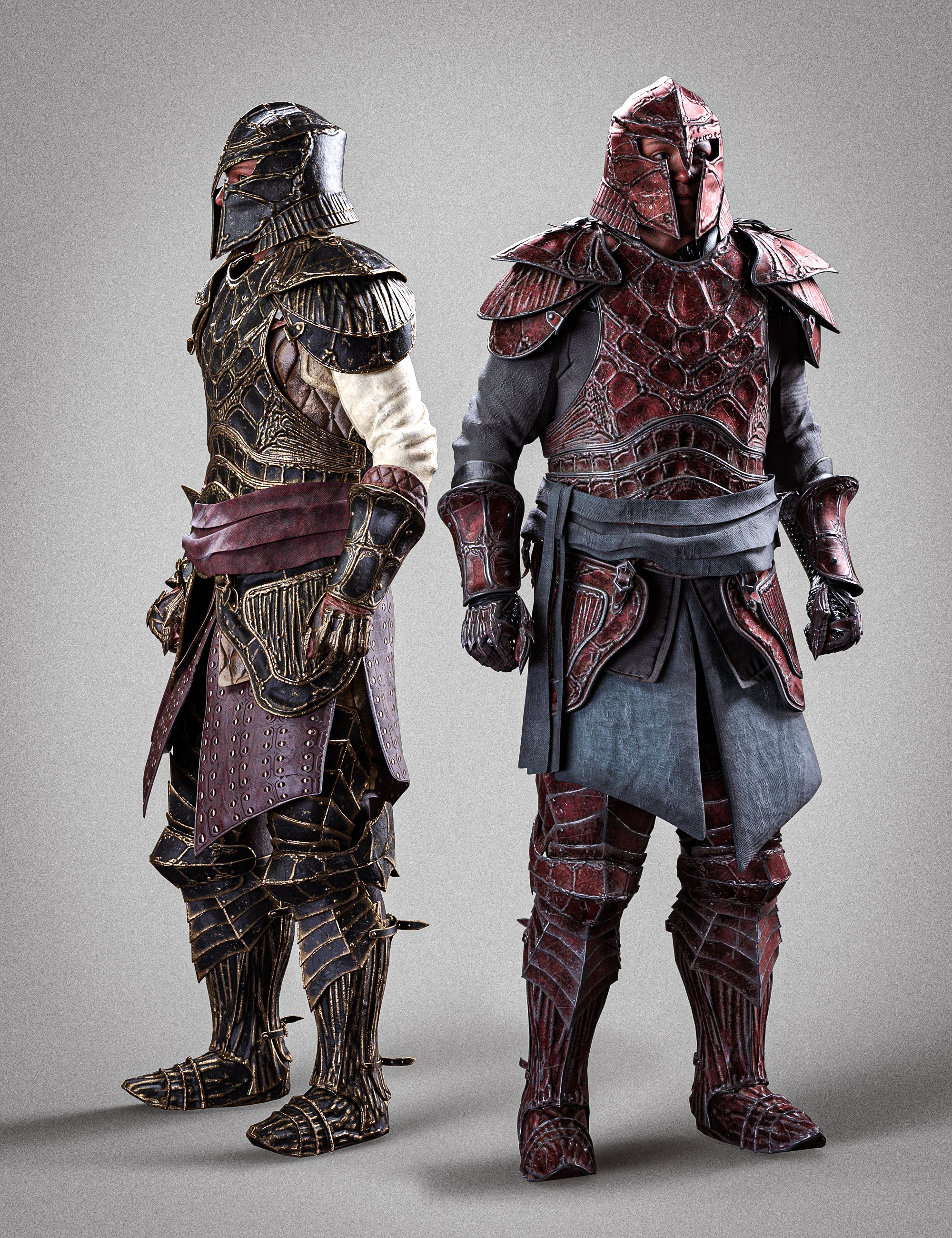 BW Zoran Crimson Armor Outfit for Genesis 9