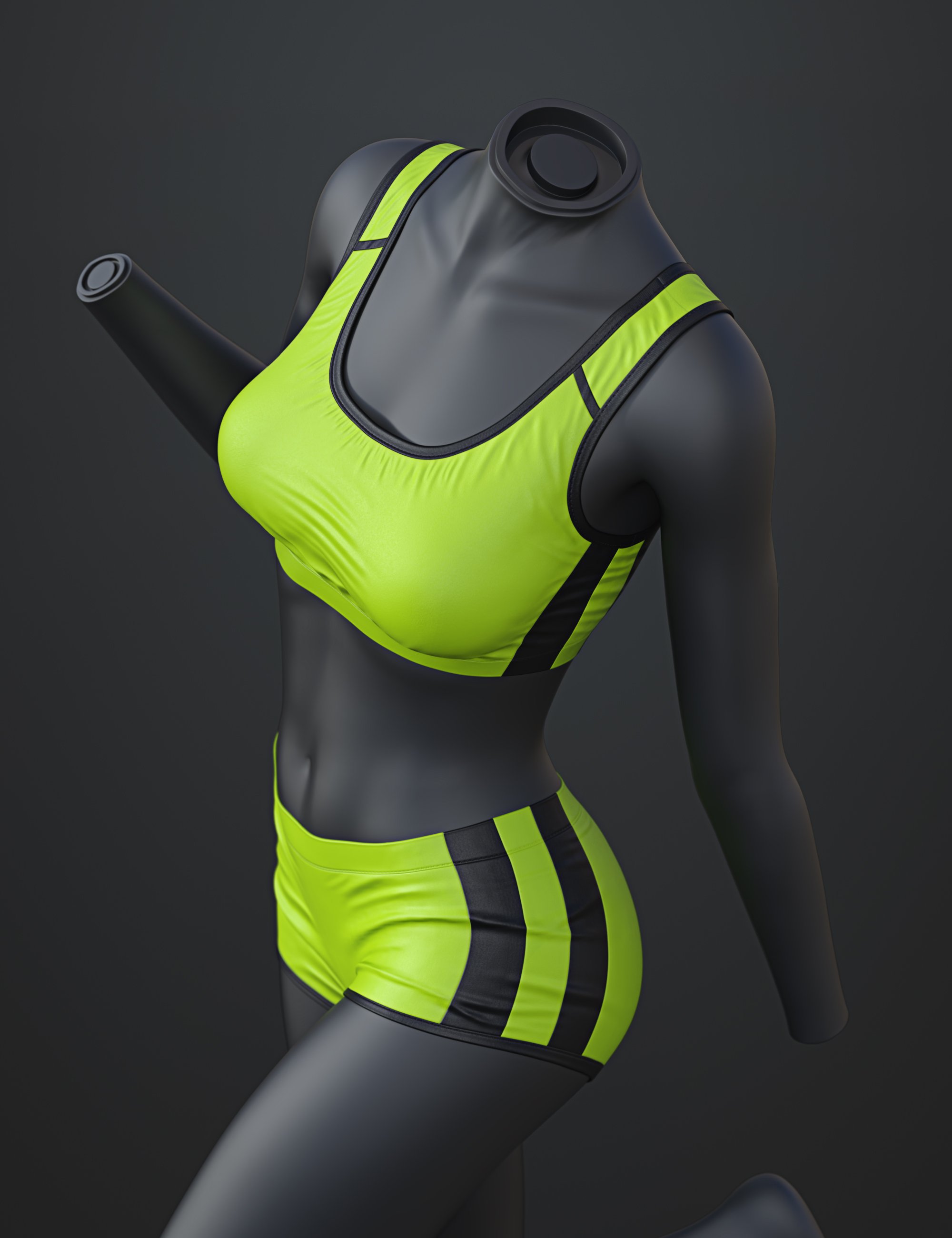 dForce SU Athletics Outfit for Genesis 9, 8.1, and 8 Female by: Sue Yee, 3D Models by Daz 3D