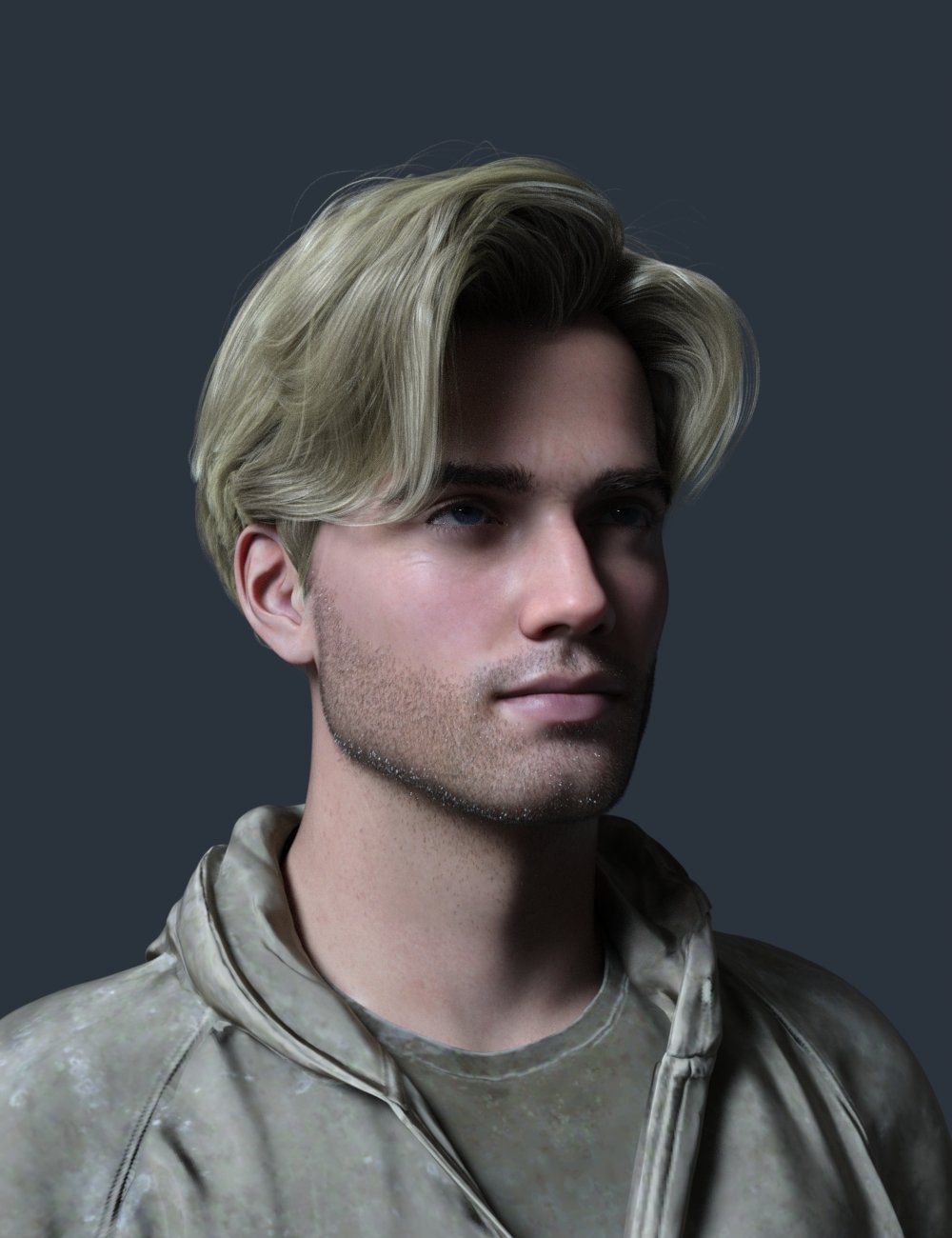 Adamo Flip Hair for Genesis 9 and Genesis 8 Male | Daz 3D