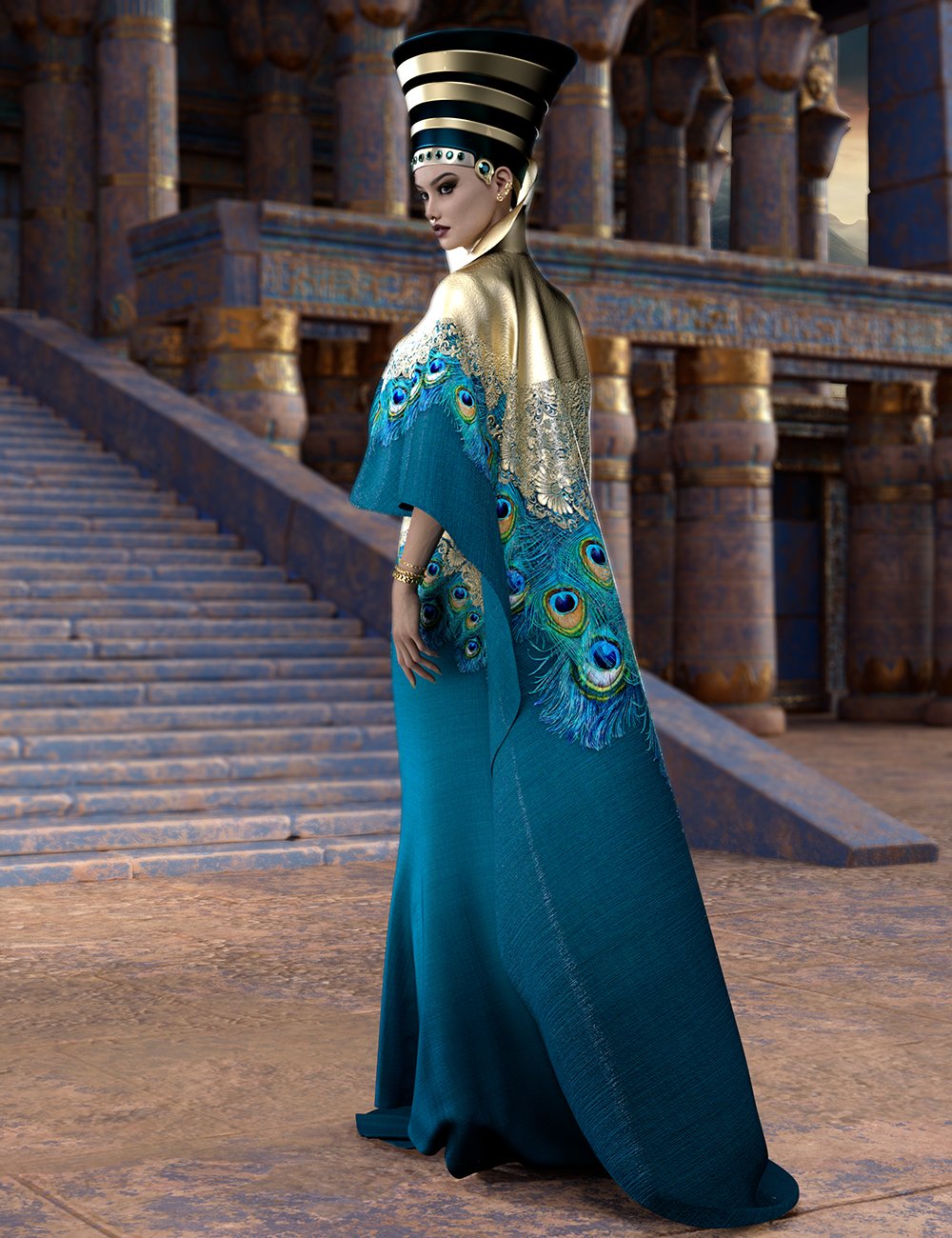 Minimalist Evening Dress Texture Add-On by: 3DStyle, 3D Models by Daz 3D