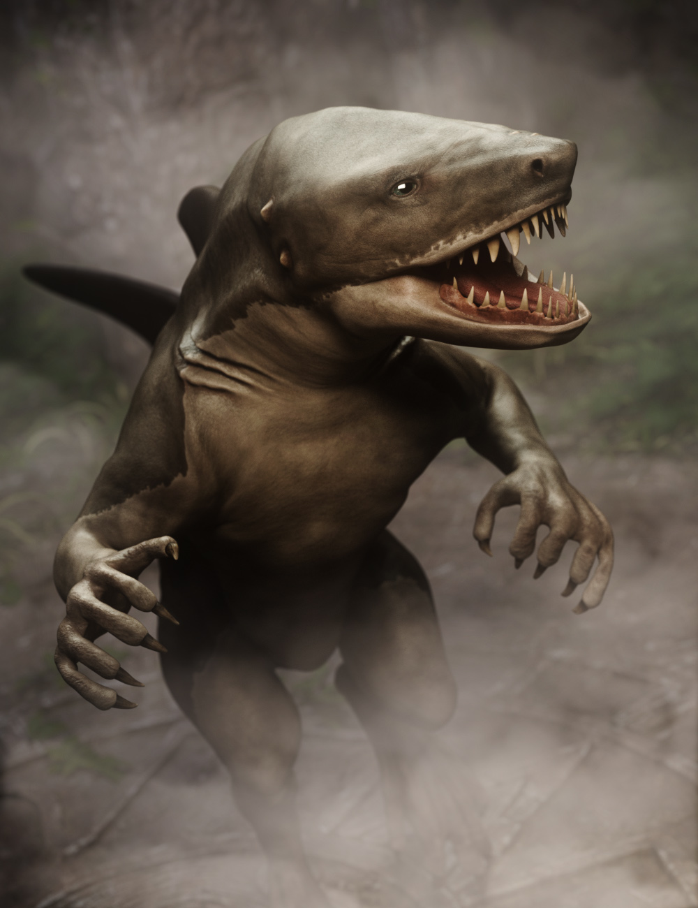 Shark Beast for Dragon 3 by: RawArt, 3D Models by Daz 3D