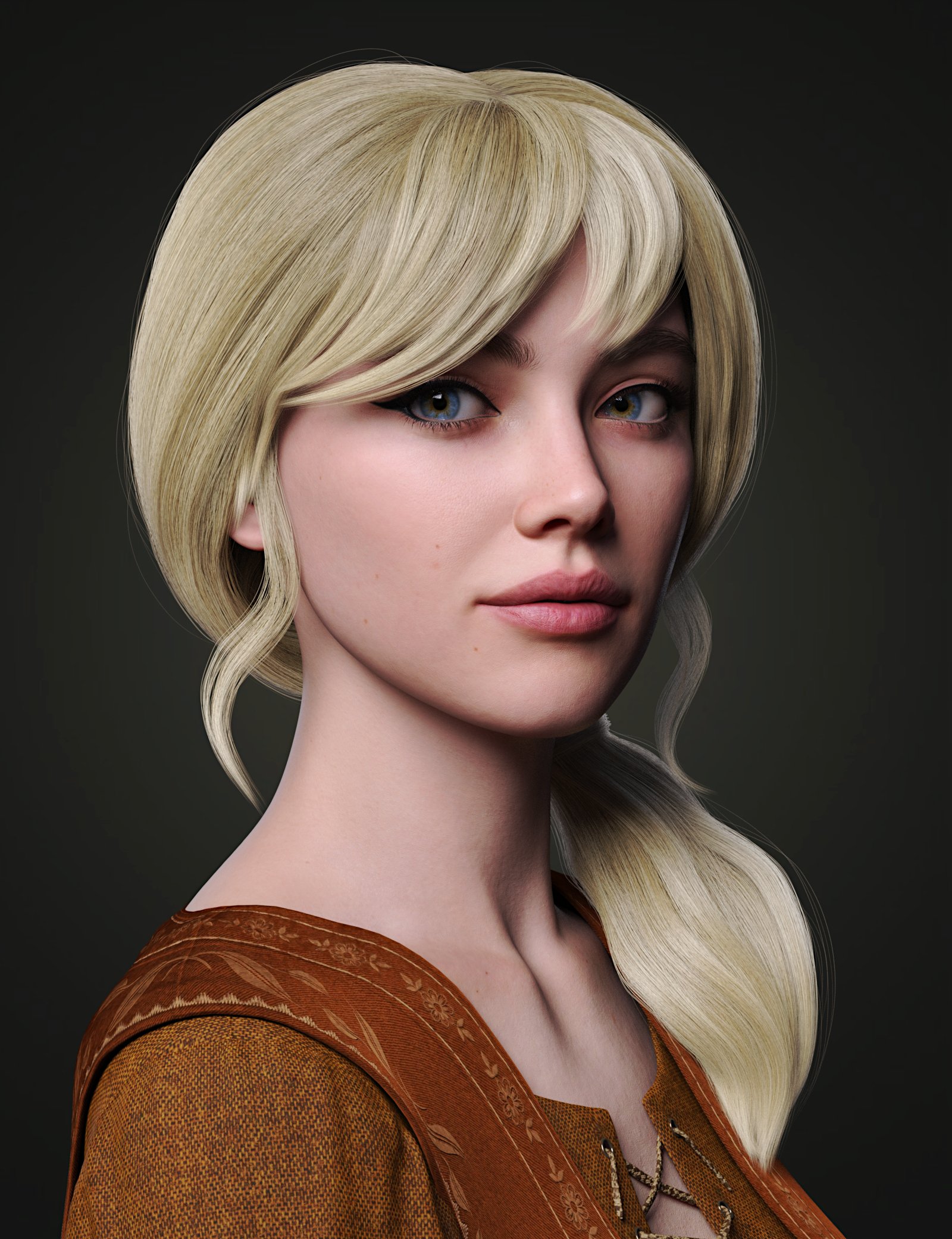 Cila Hair for Genesis 9 by: Toyen, 3D Models by Daz 3D