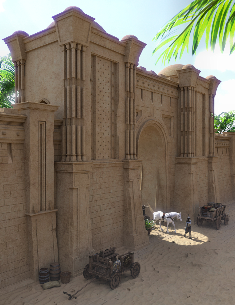 Sandstone Walls 2 by: Enterables, 3D Models by Daz 3D