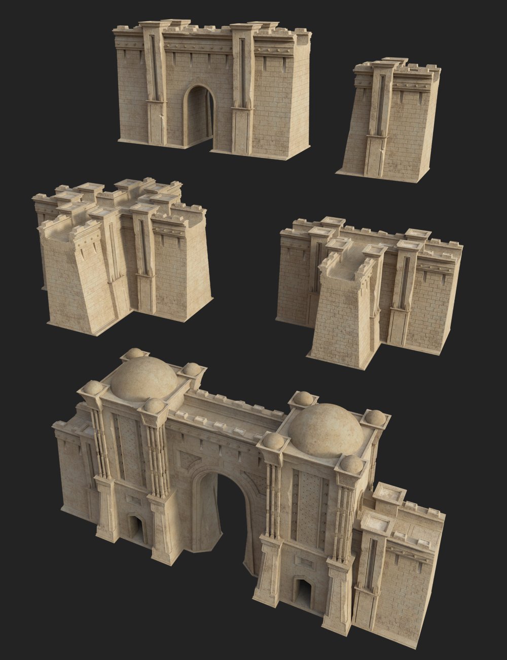 Sandstone Walls 2 | Daz 3D