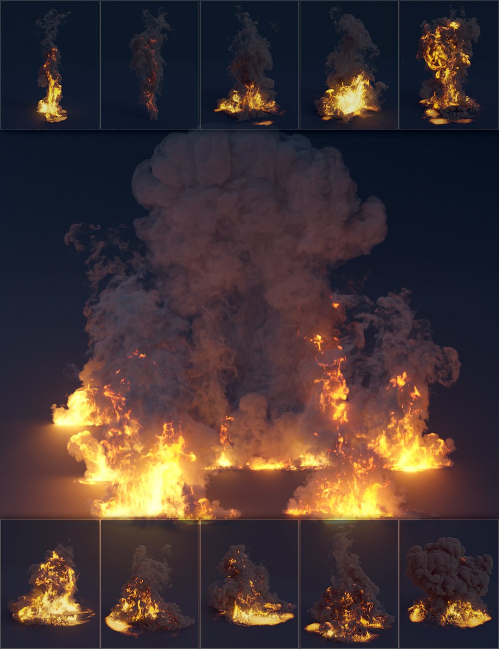 Pro Pyro - Fire and Flame VDBs by: DimensionTheory, 3D Models by Daz 3D