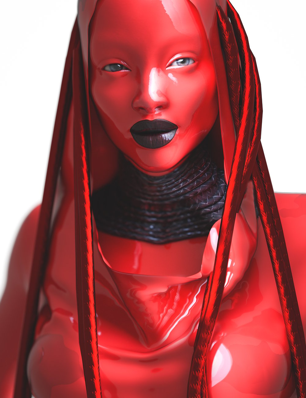 dForce Red Skin Princess for Genesis 9 by: Ansiko, 3D Models by Daz 3D