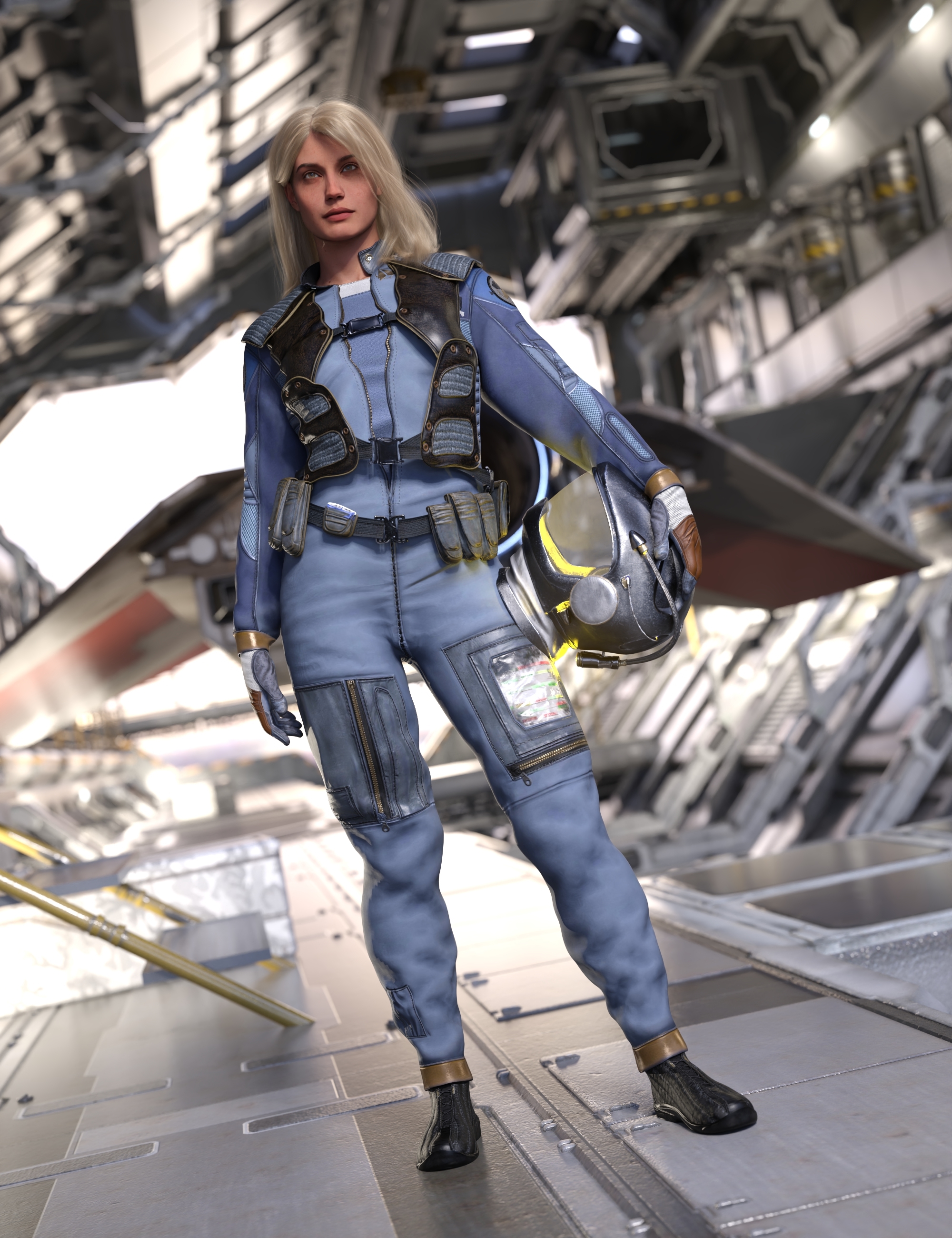 dForce Daybreak Outfit for Genesis 9 by: Barbara Brundon, 3D Models by Daz 3D