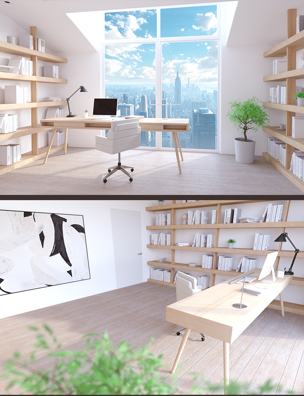 Minimalism Home Office by: Polish, 3D Models by Daz 3D