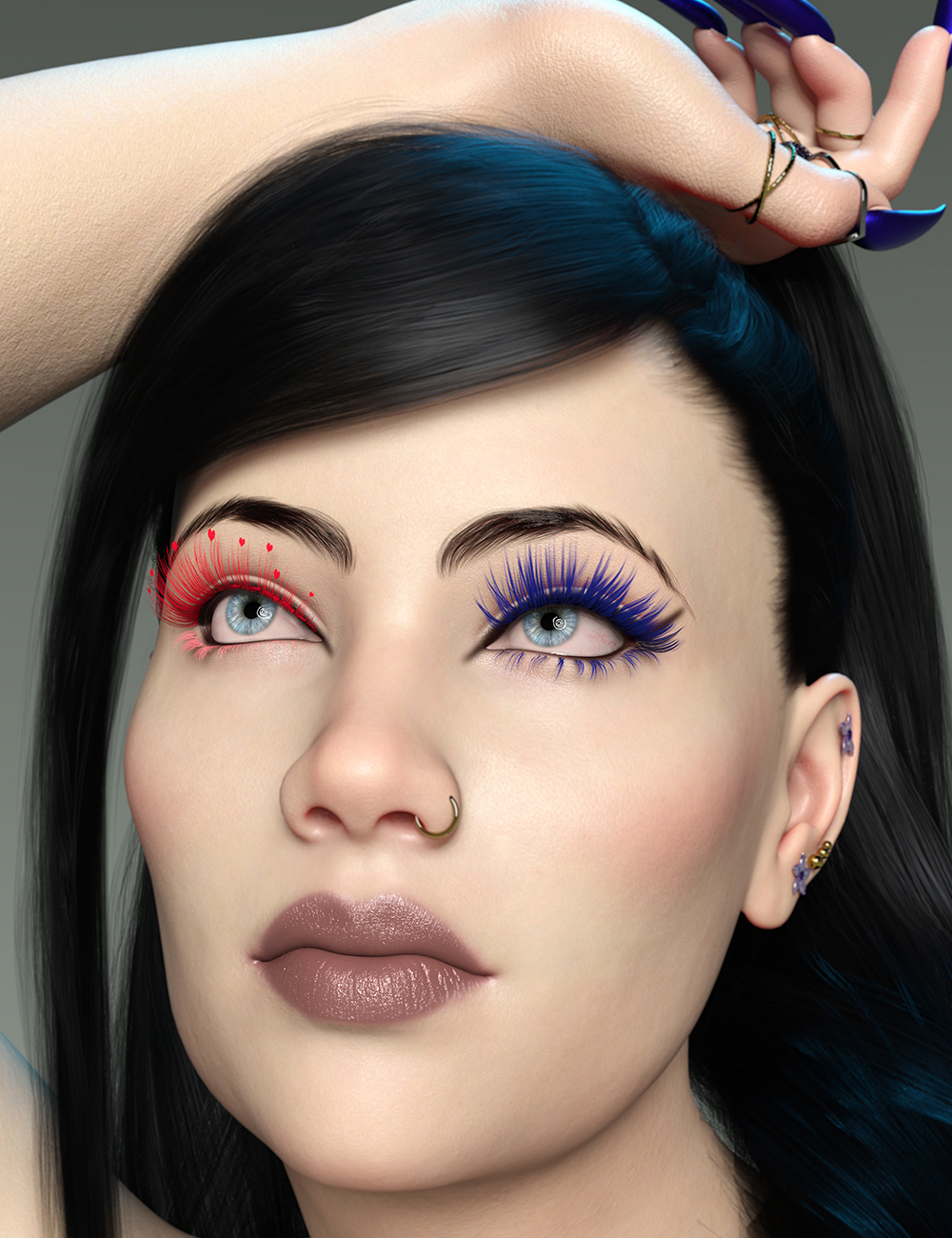 Twizted Lashes MR for Genesis 9 by: TwiztedMetal, 3D Models by Daz 3D