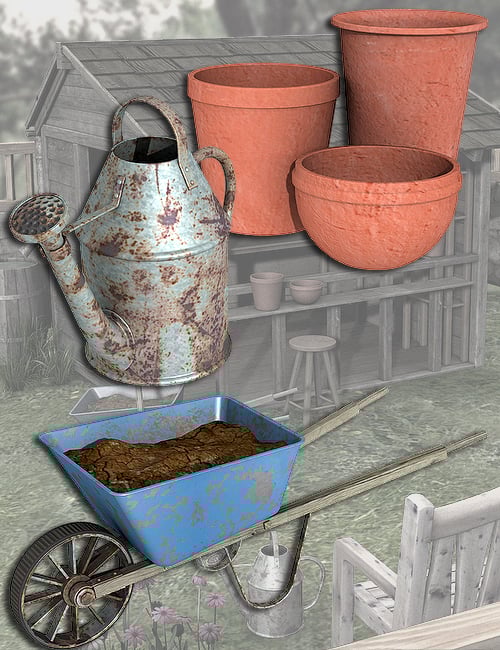 Potting Shed and Tools Potting Shed and Tools by: , 3D Models by Daz 3D