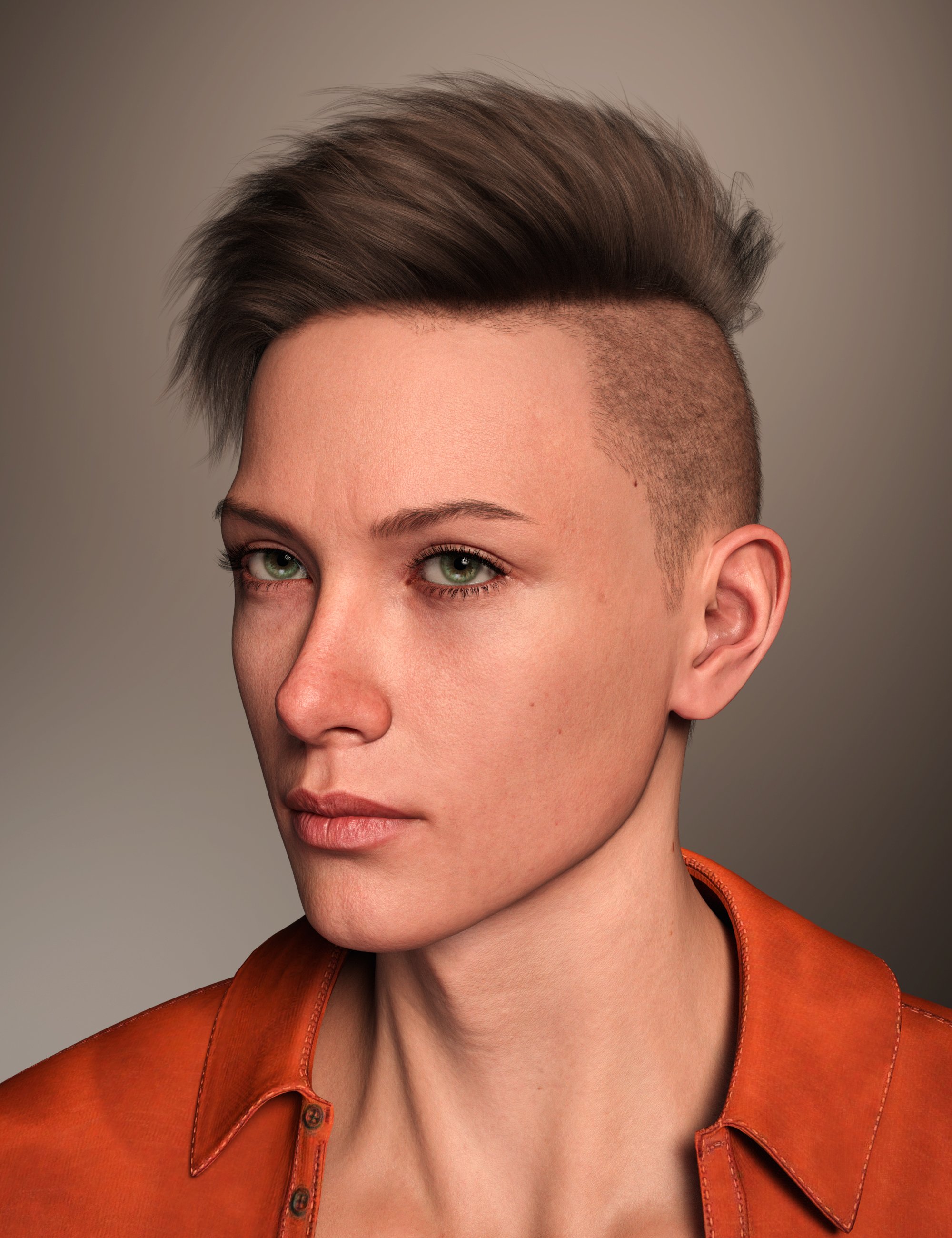 FE Short Undercut Hair for Genesis 9 and 8 by: FeSoul, 3D Models by Daz 3D