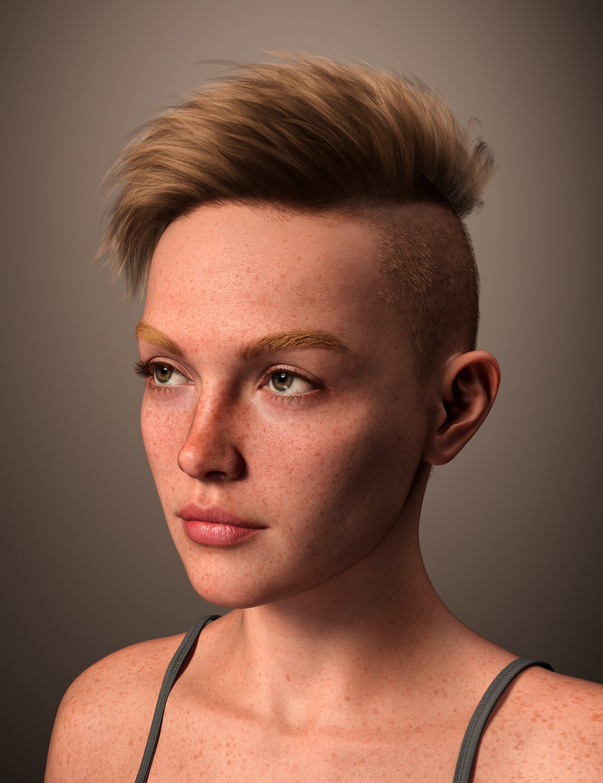 FE Short Undercut Hair for Genesis 9 and 8