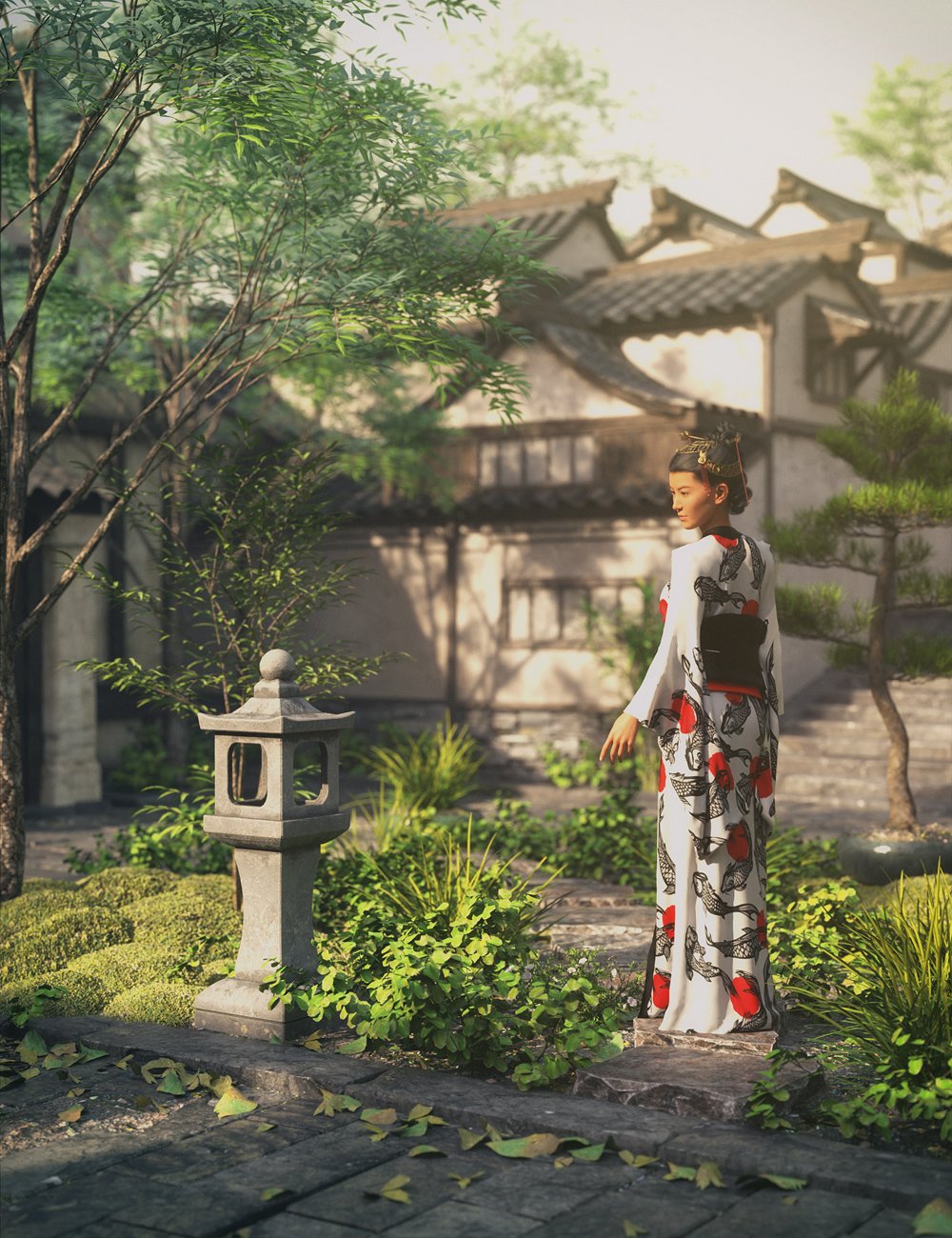 The Backstreets of Old Kyoto by: Stonemason, 3D Models by Daz 3D