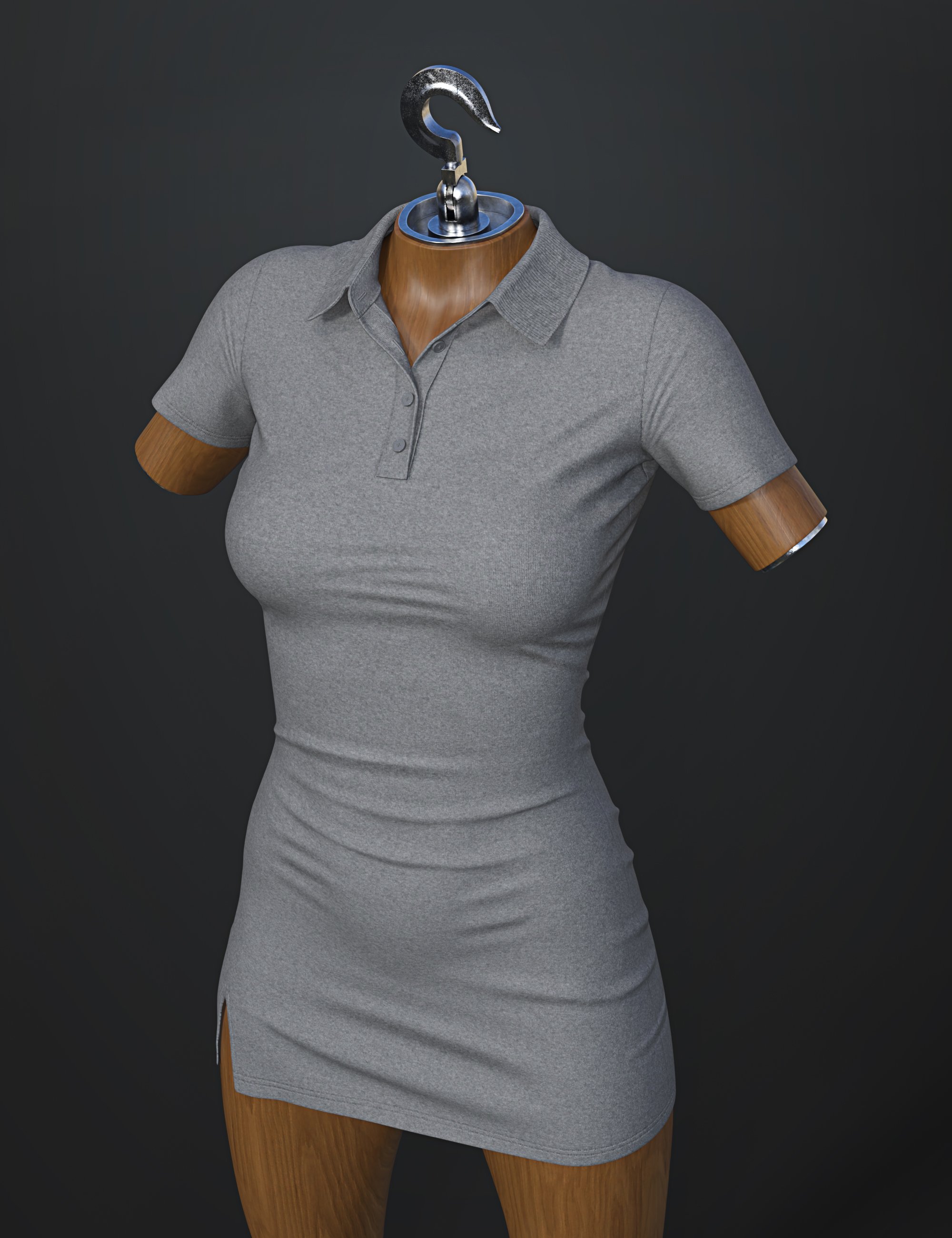 dForce SU Shirt Dress for Genesis 9, 8.1, and 8 Female by: Sue Yee, 3D Models by Daz 3D