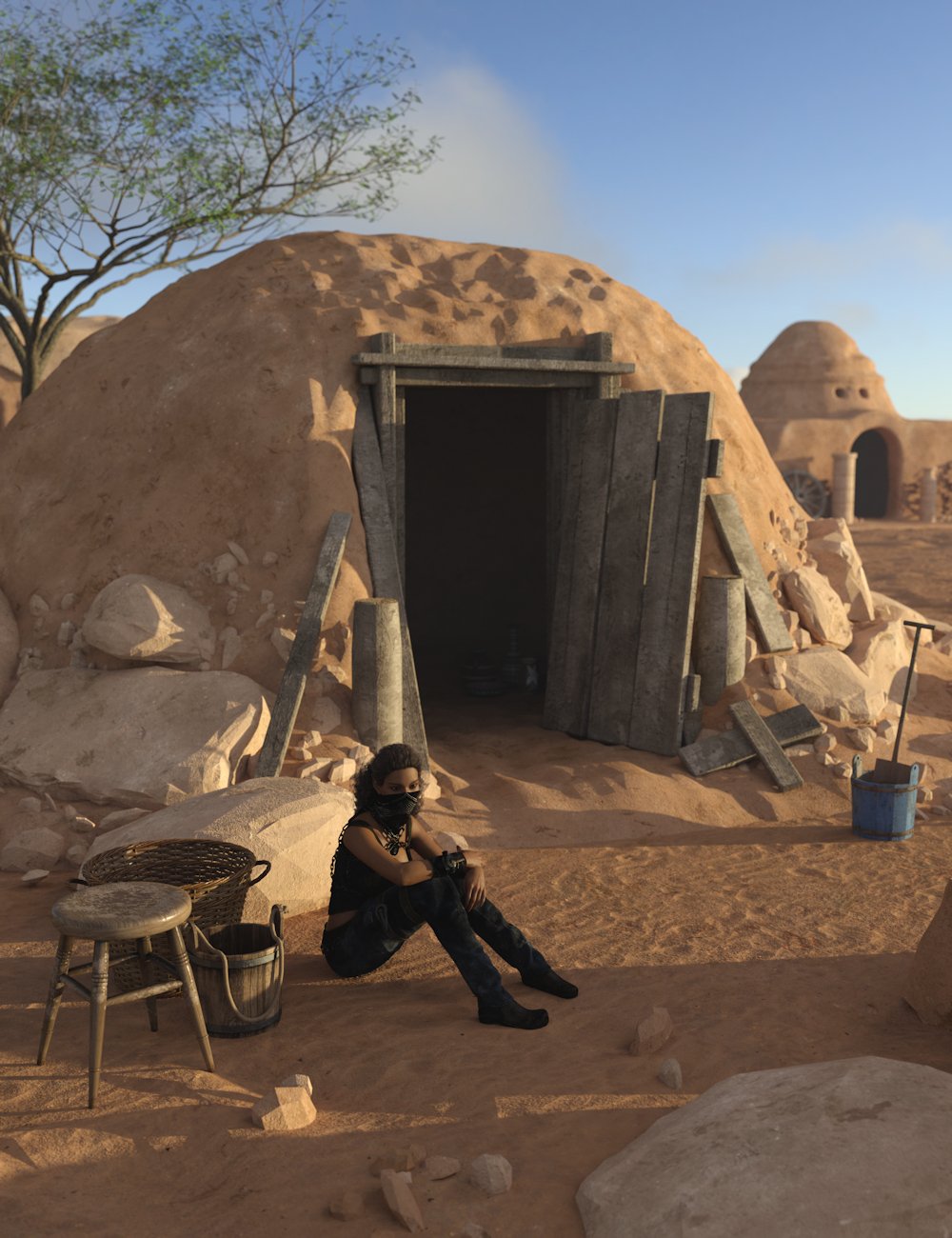 Egyptian Mud Houses 1 by: Enterables, 3D Models by Daz 3D