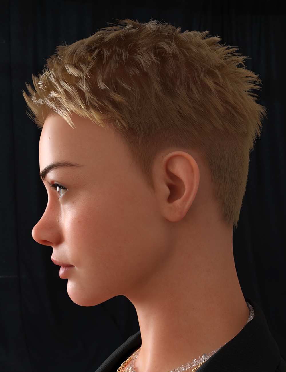 Short Pixie Cut for Genesis 9 by: , 3D Models by Daz 3D