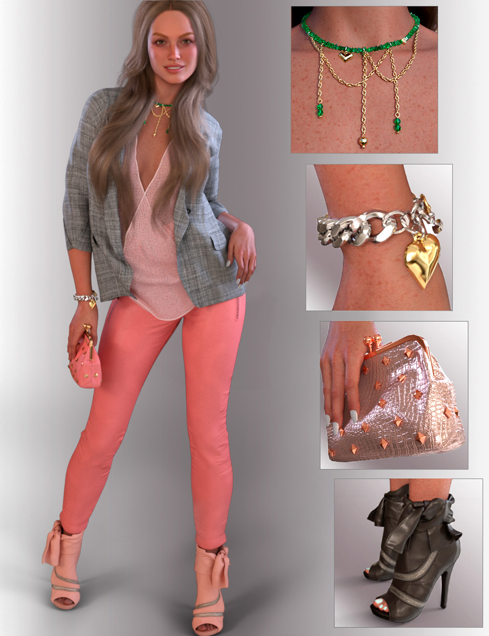dForce Elaila Outfit for Genesis 9 Feminine by: OnnelArryn, 3D Models by Daz 3D
