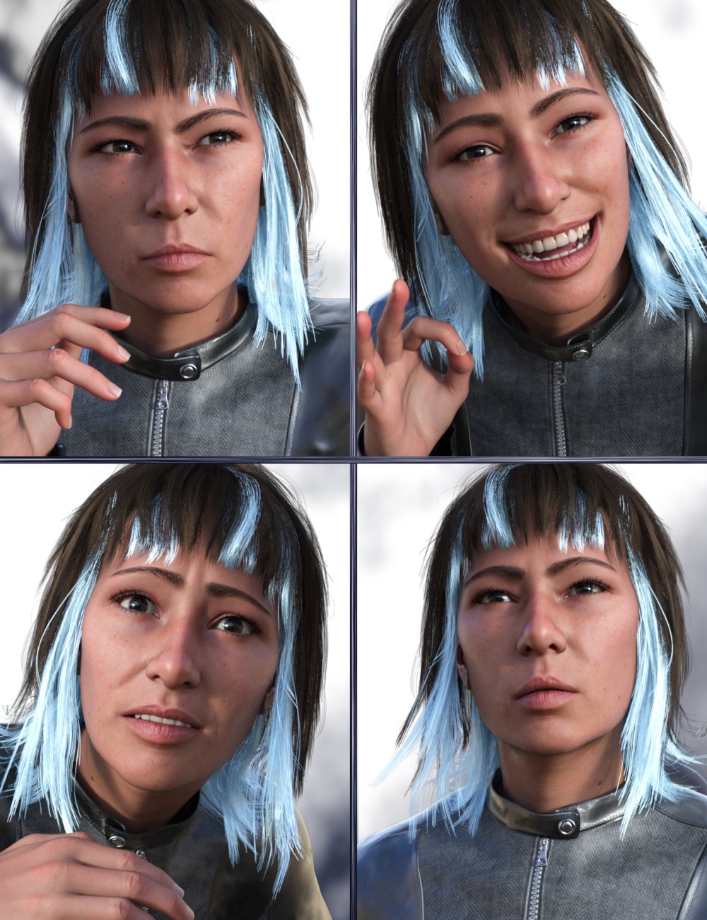 JW Space Life Expressions for Sophia 9 by: JWolf, 3D Models by Daz 3D