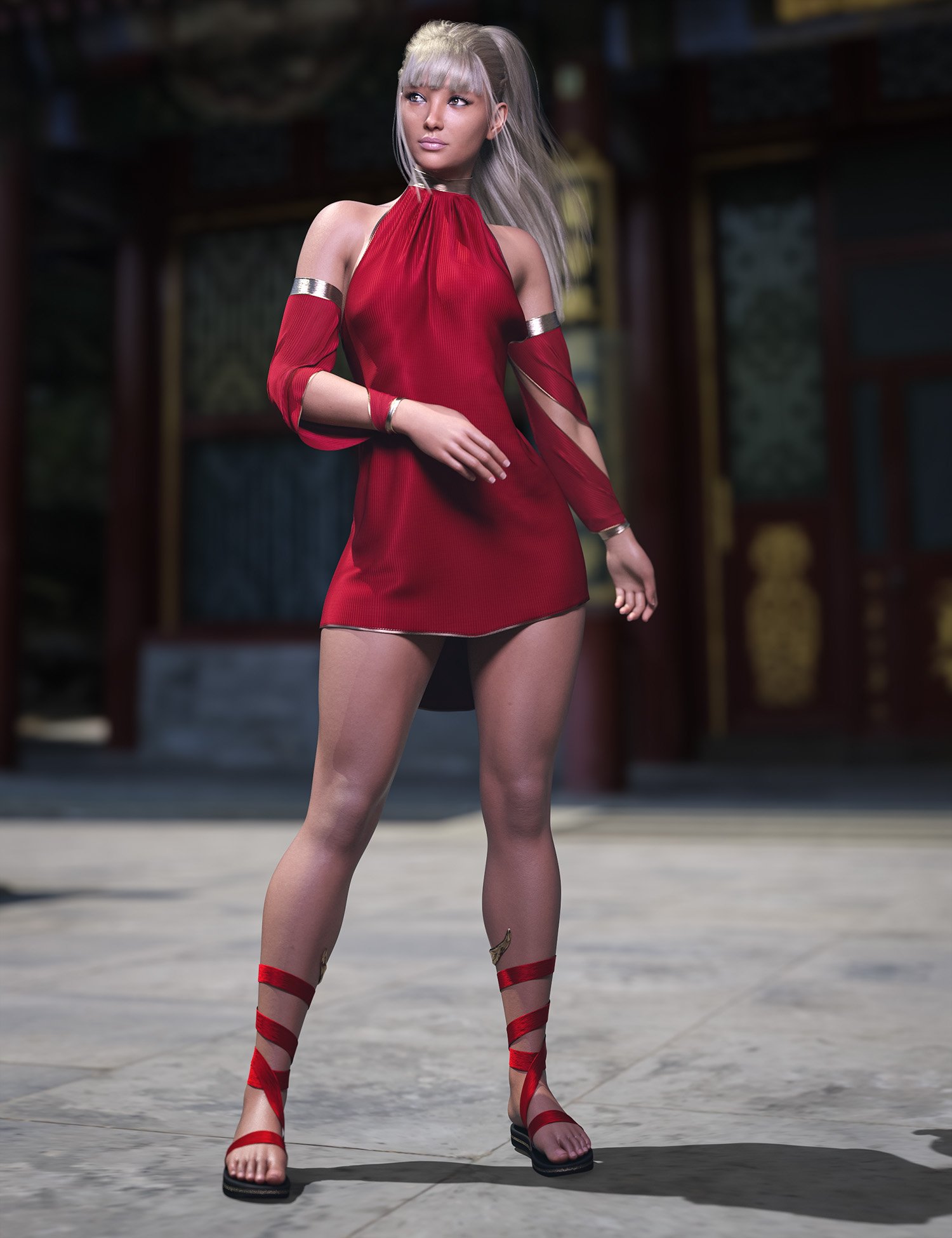 dForce Clarity Outfit for Genesis 9 by: Lilflame, 3D Models by Daz 3D