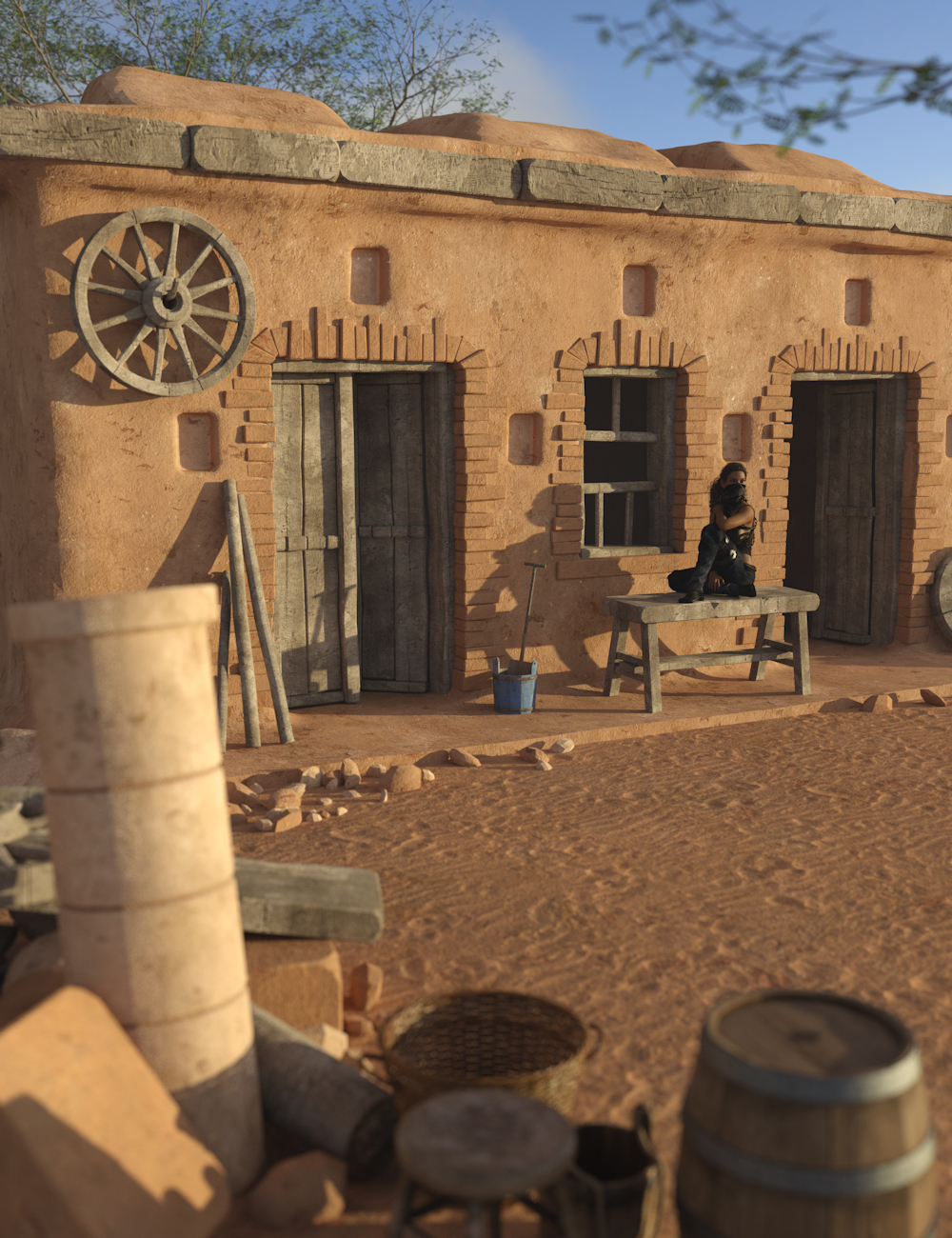 Egyptian Mud Houses 2 by: Enterables, 3D Models by Daz 3D