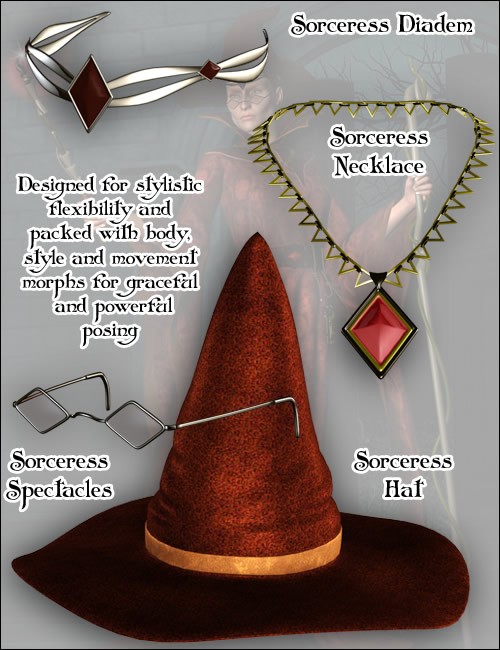 The Sorceress by: Ravenhair, 3D Models by Daz 3D