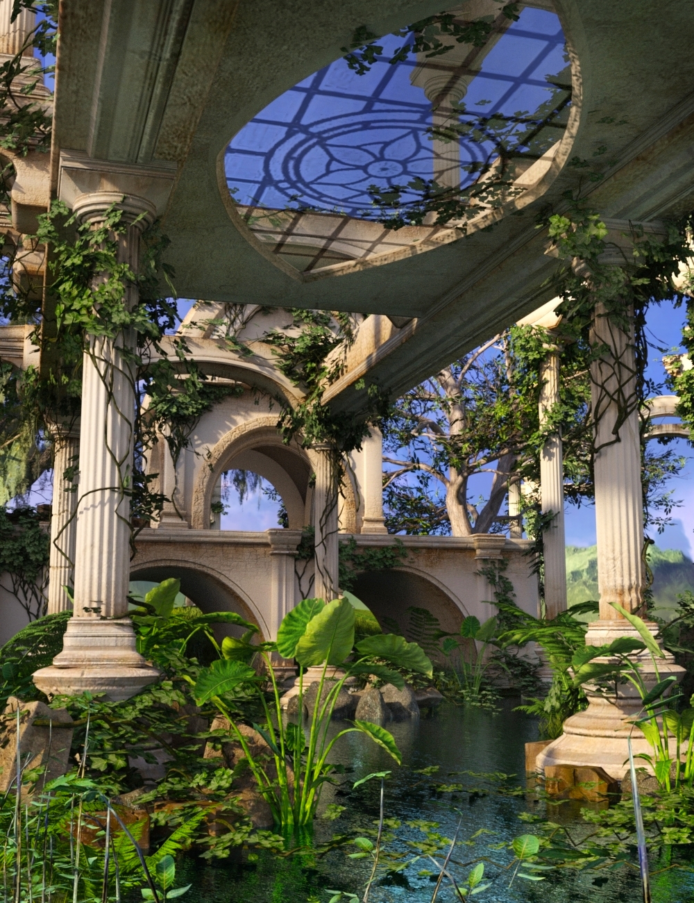 Ancient Mystic Ruins - Sky-Ray World by: Magix 101, 3D Models by Daz 3D