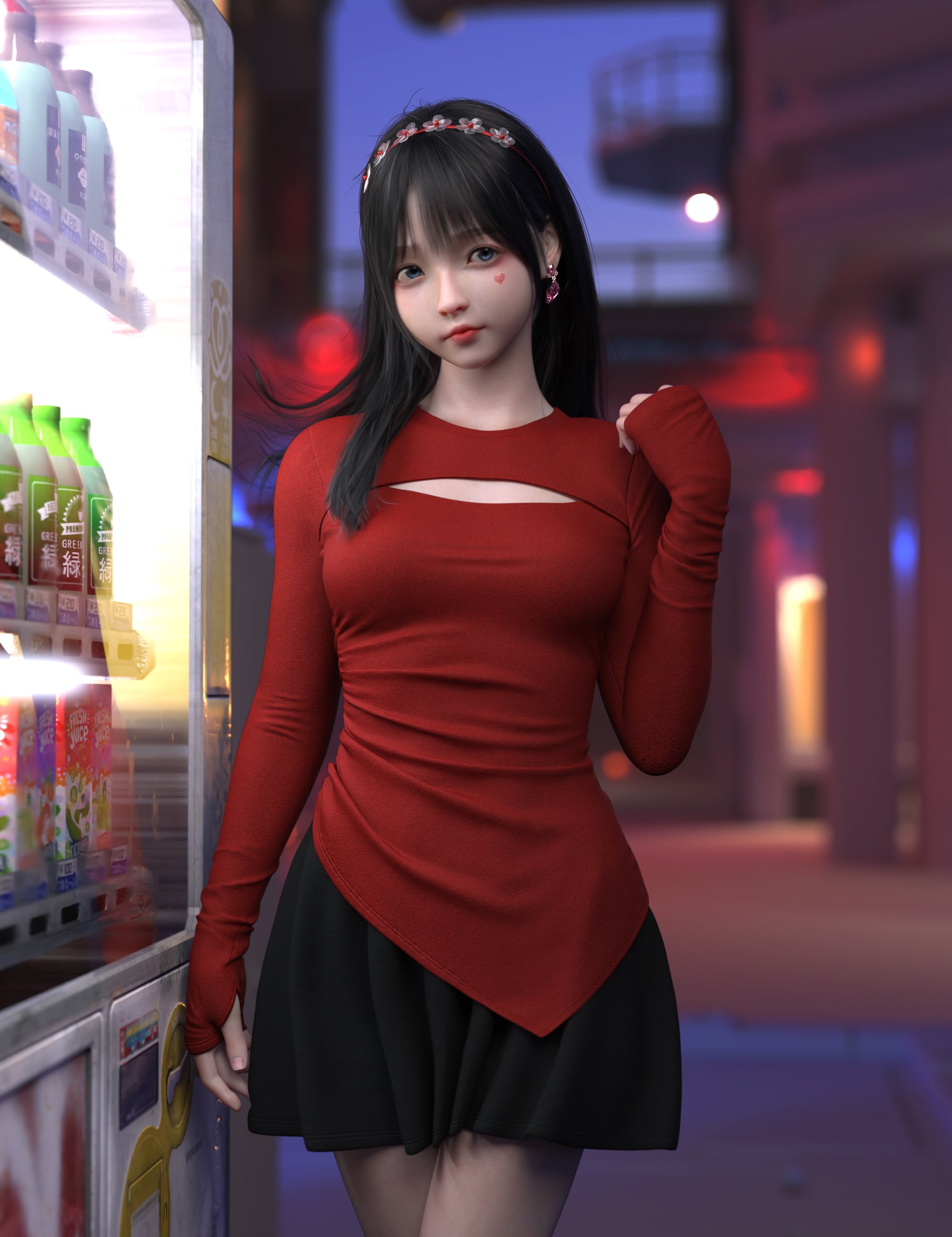 dForce SU Asymmetrical Outfit for Genesis 9, 8.1, and 8 Female by: Sue Yee, 3D Models by Daz 3D
