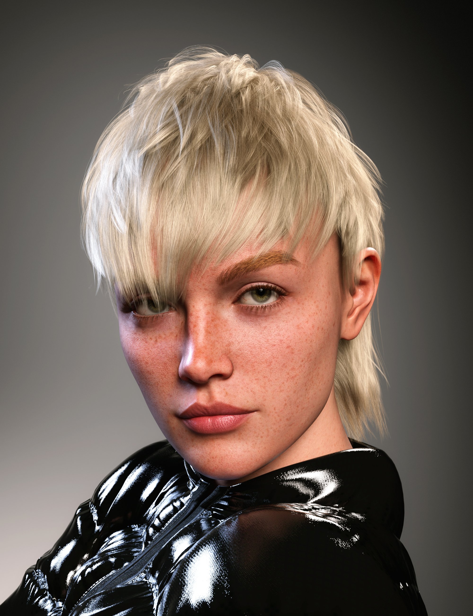 FE Bouffant Short Hair for Genesis 9 by: FeSoul, 3D Models by Daz 3D