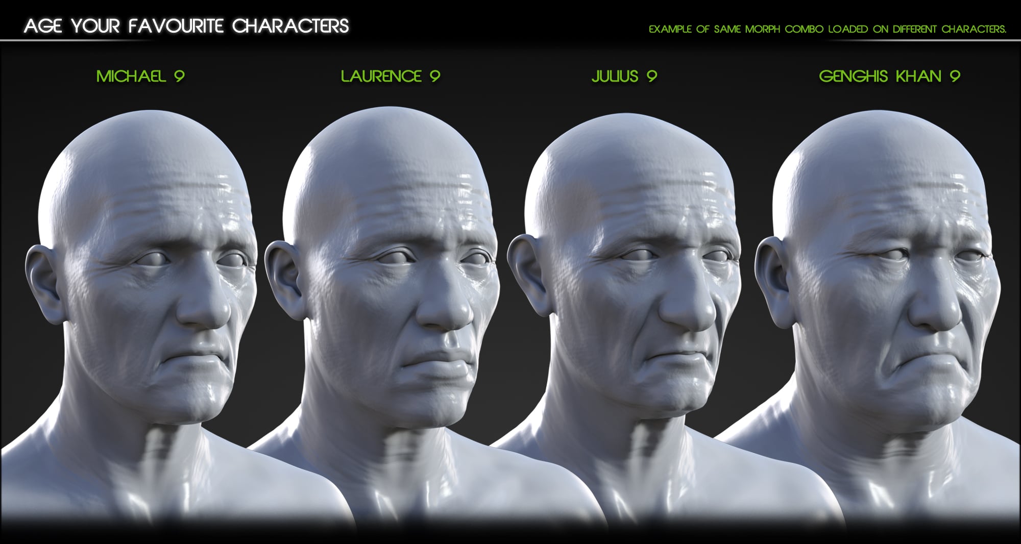 Aging Morphs for Genesis 9 | Daz 3D