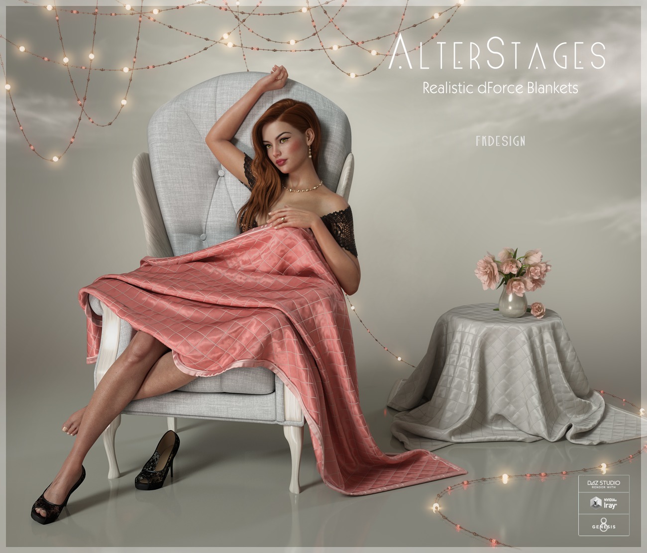 AlterStages dForce Blankets by: Fabiana, 3D Models by Daz 3D