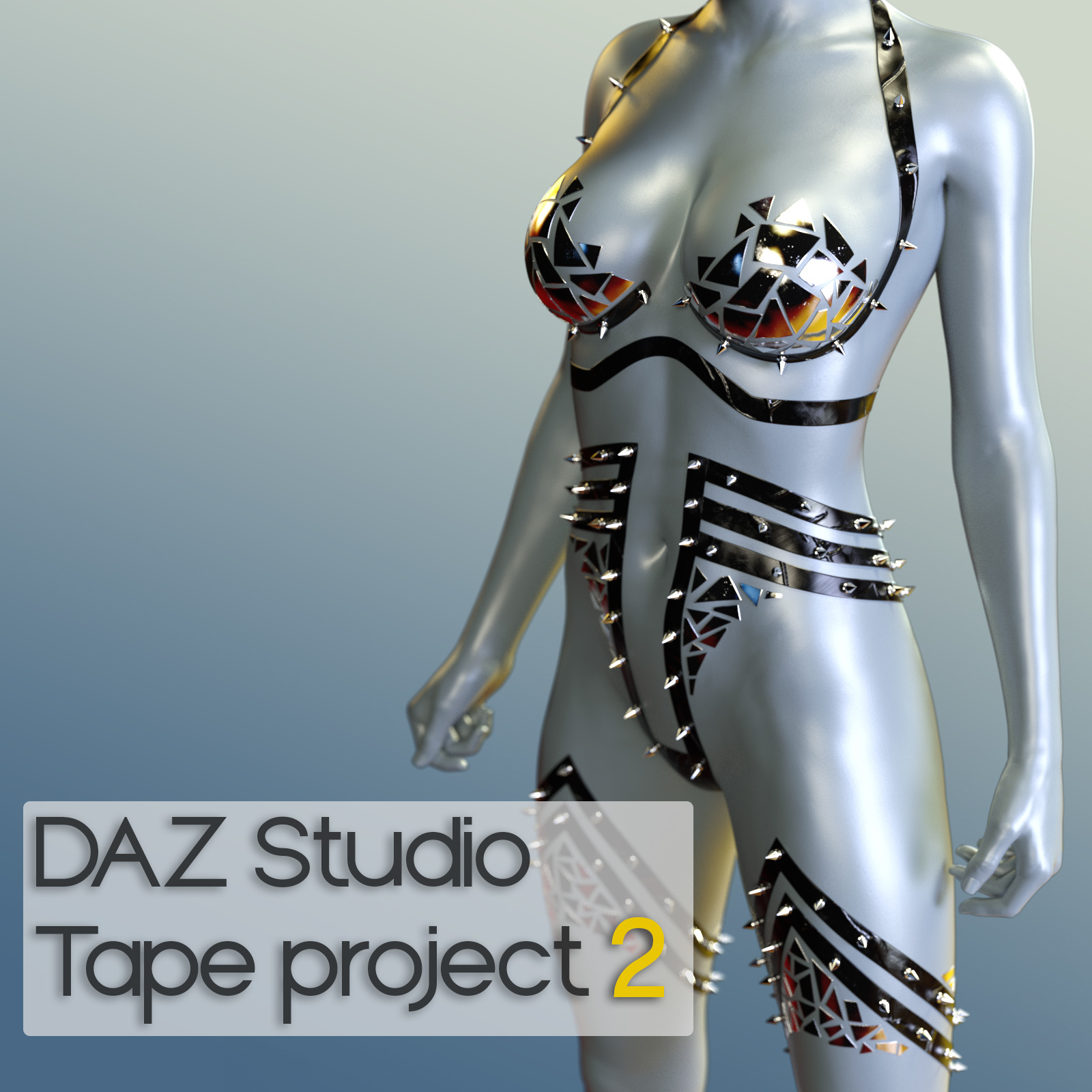 Daz Studio Tape Project 2 for Genesis 8 and 3 Females by: devianttuna13, 3D Models by Daz 3D