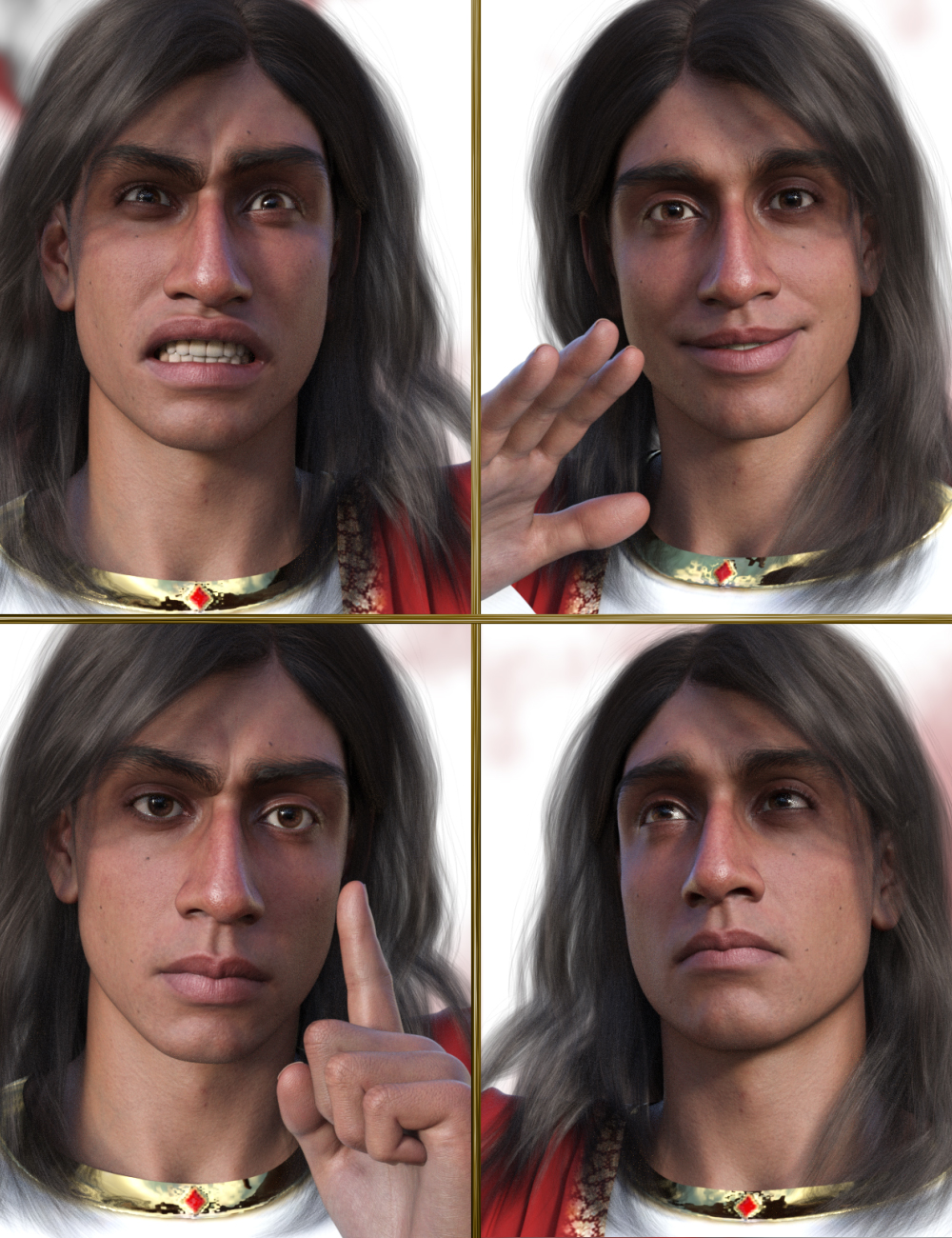 JW The Guide Expressions for John 9 by: JWolf, 3D Models by Daz 3D