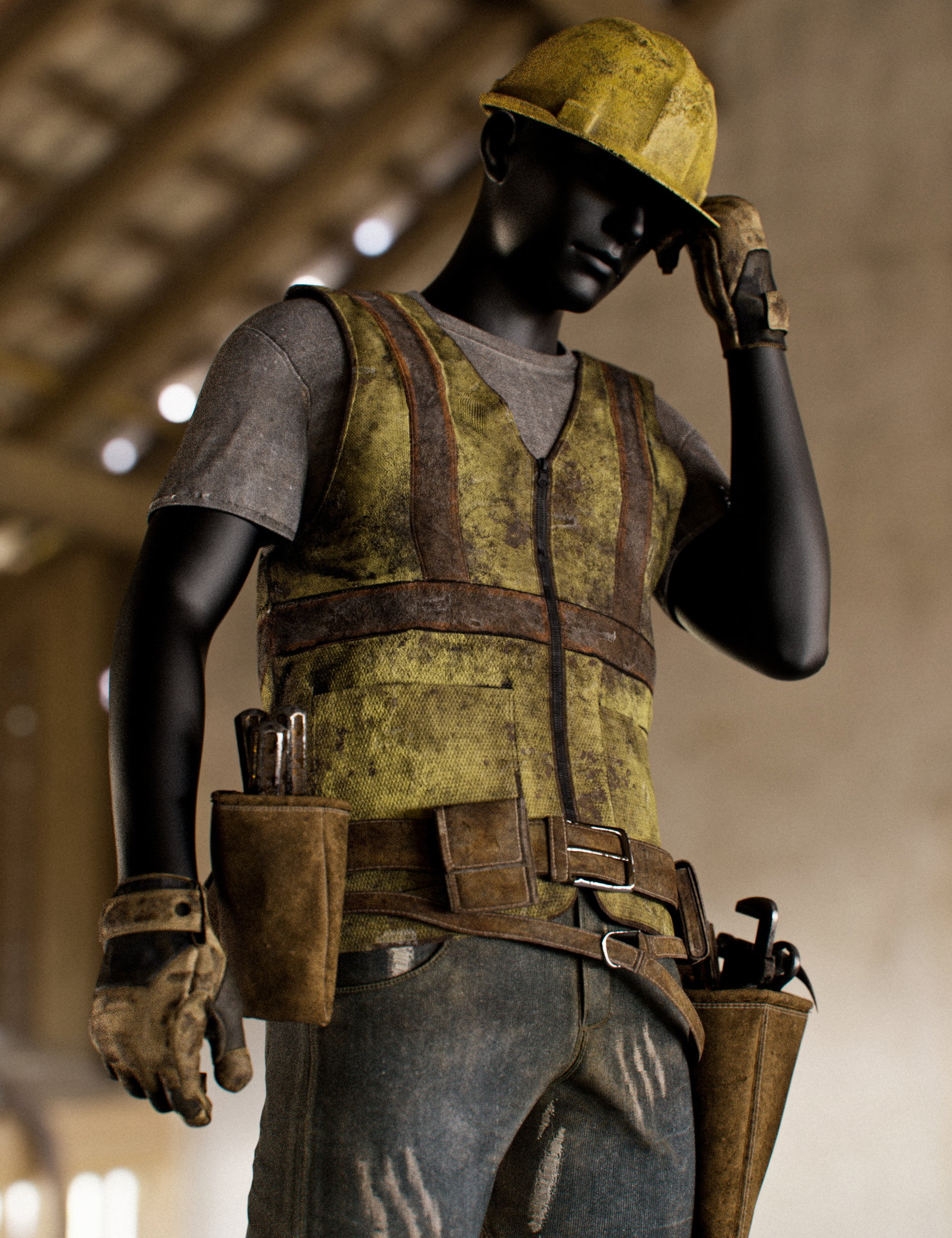 DForce MI Everyday Construction Worker For Genesis 9 | Daz 3D