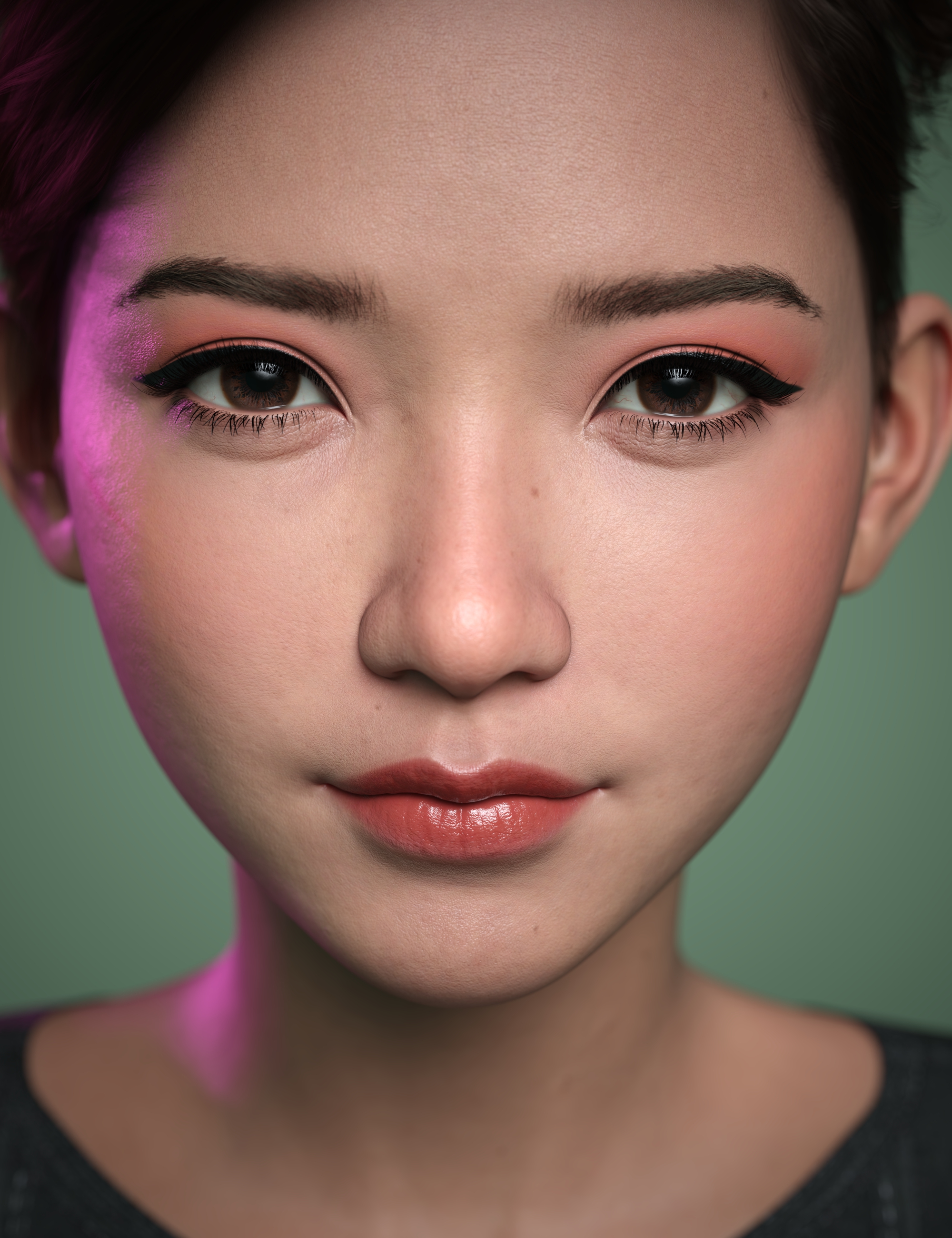 Makeup System - Japanese Style LIE Makeup for Genesis 9 by: , 3D Models by Daz 3D