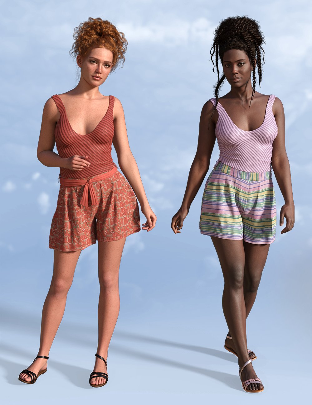 dForce Suzi Outfit for Genesis 9 by: Immersive-DreamWorld, 3D Models by Daz 3D