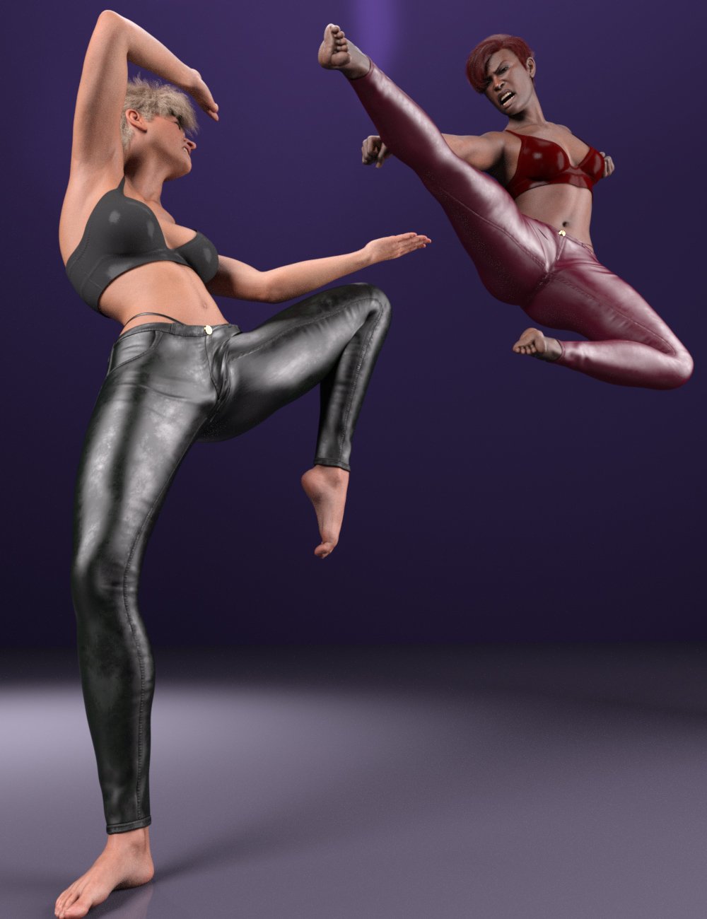Asian Martial Arts Poses for Genesis 9 by: dobit, 3D Models by Daz 3D