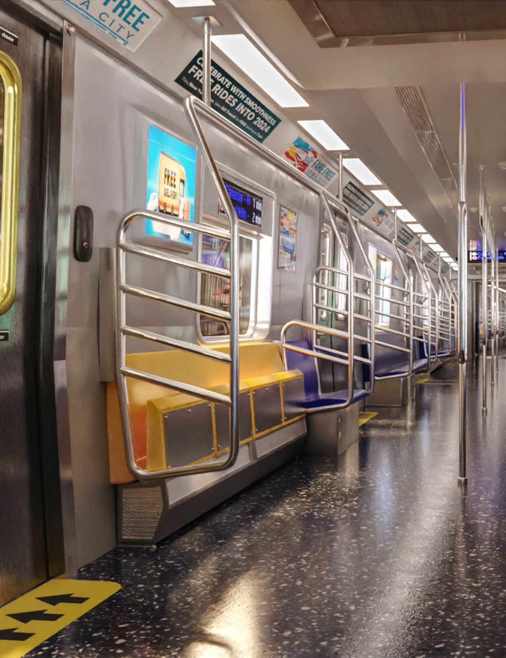 Subway Metro Train by: bituka3d, 3D Models by Daz 3D